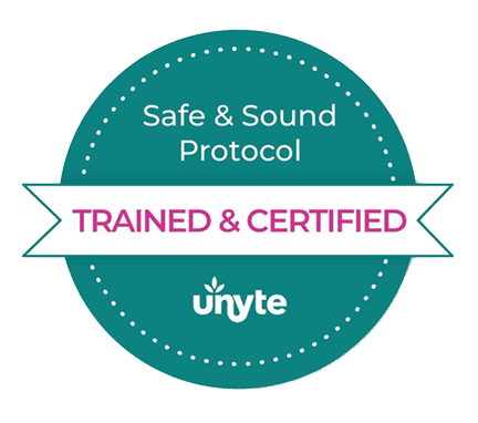 Safe and Sound Protocol certified provider badge at Reclaim Therapy
