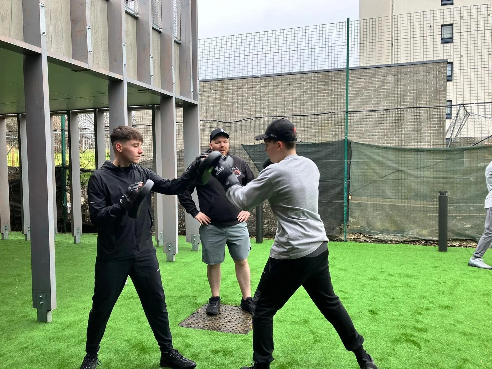 Teenagers fitness boxing