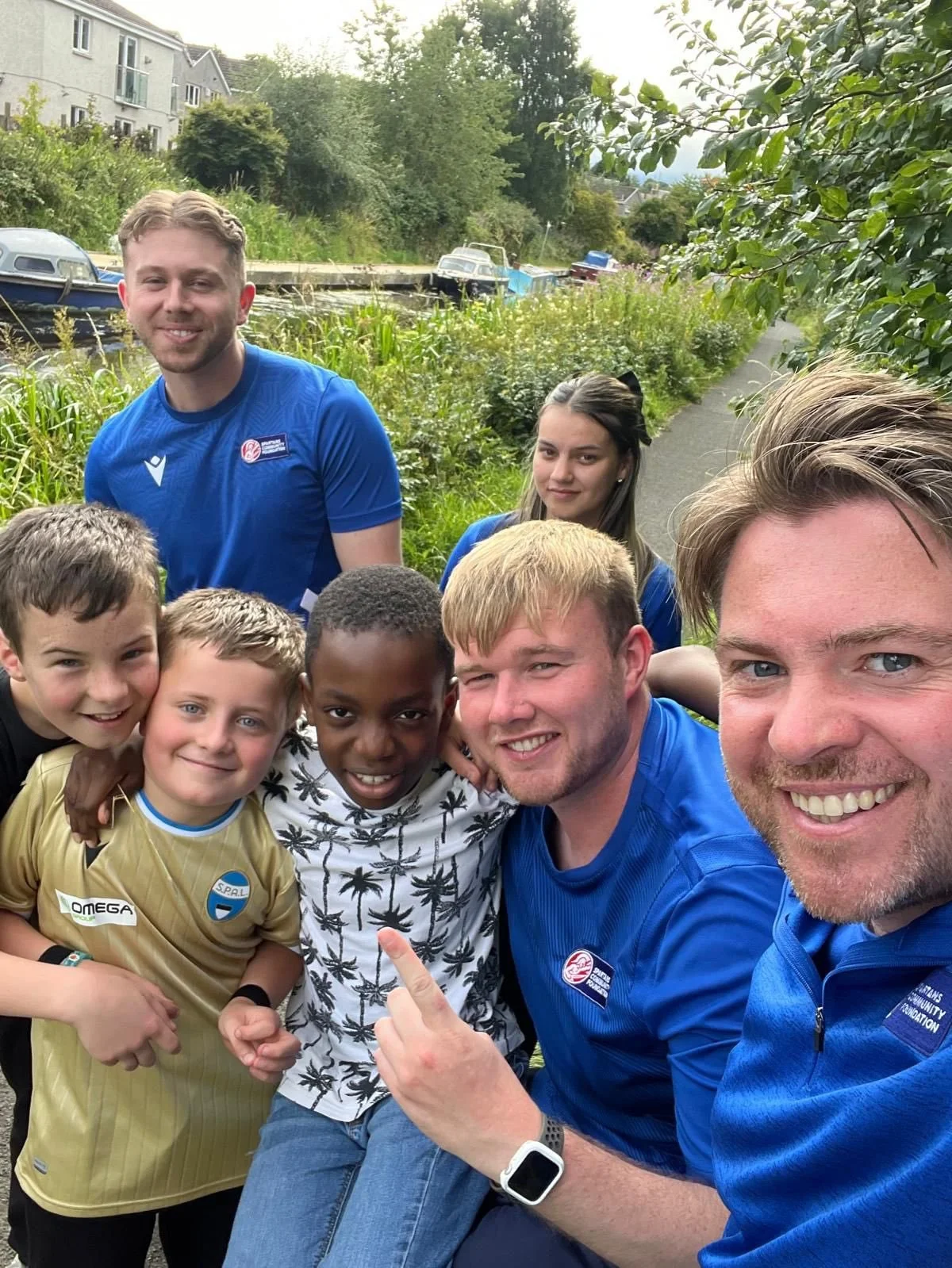 Group of young people and youth workers