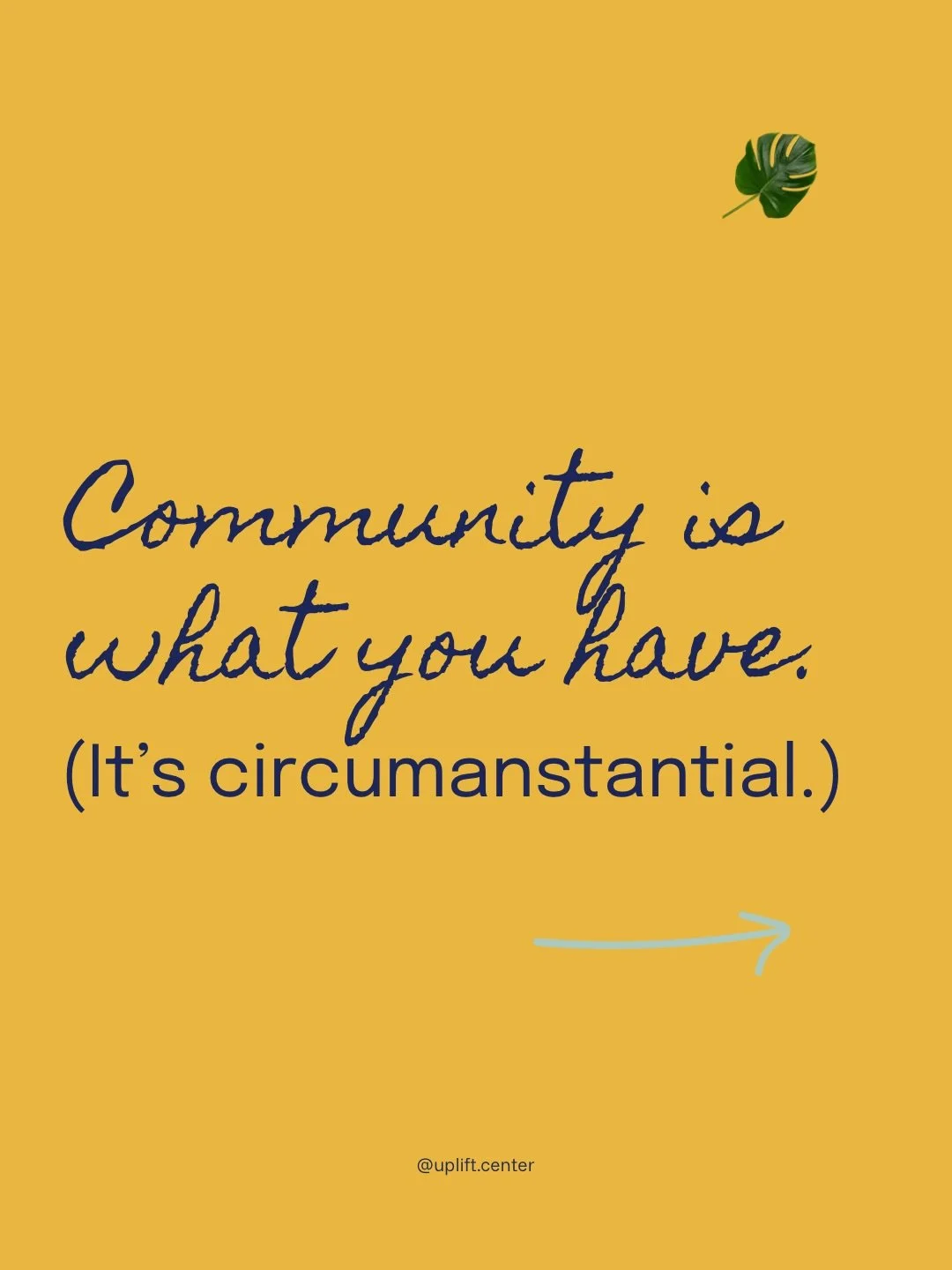 Community is the container we already have. It&rsquo;s your workplace, club, event series, city, friend group, etc. 

&hellip;but just because you have a community doesn&rsquo;t mean it&rsquo;s a healthy and engaged community. (That&rsquo;s the goal.
