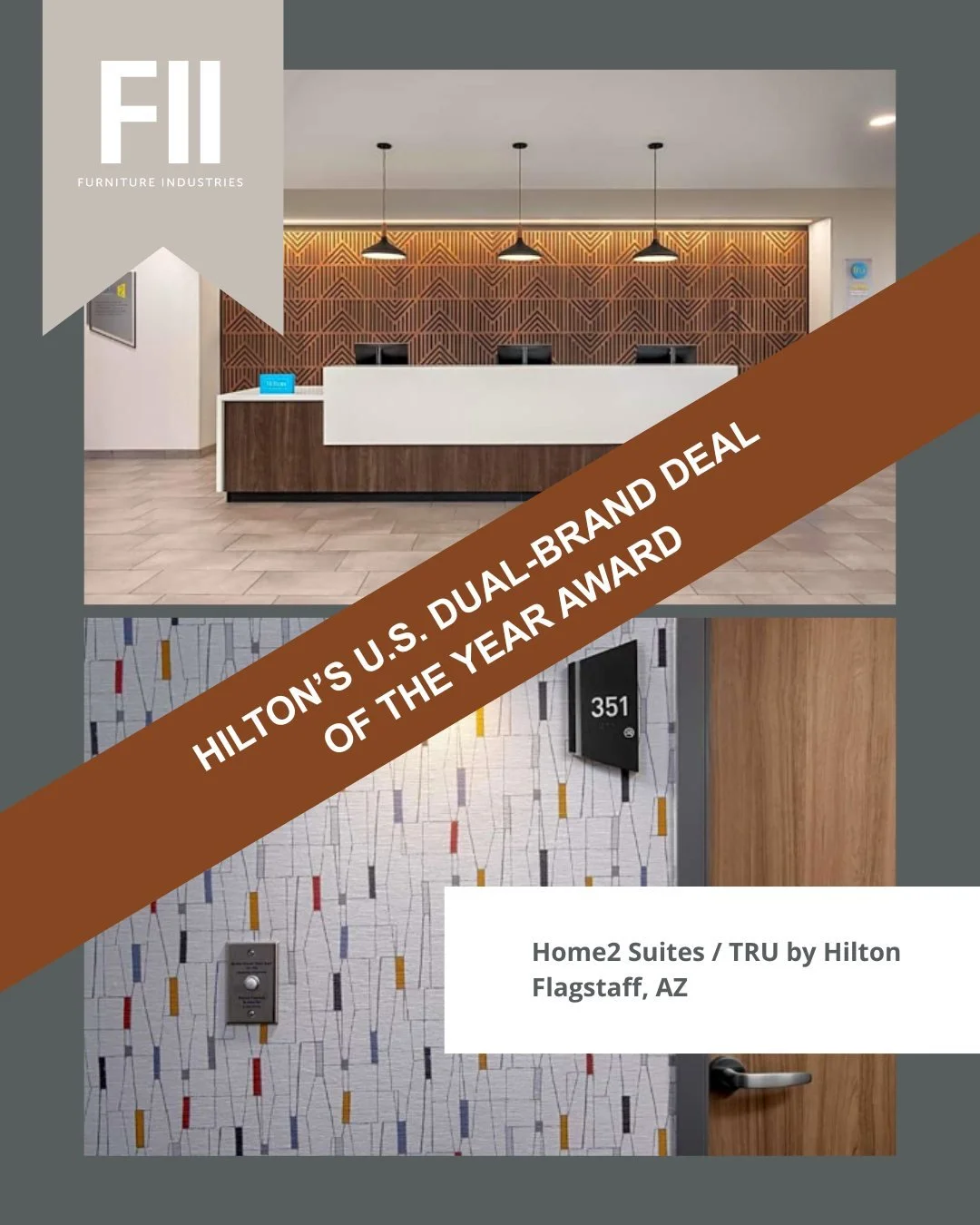 HILTON AWARD ⭐ U.S. Dual-Brand Deal of the Year 👉 Home2 Suites/Tru by Hilton Flagstaff (FII had a hand in this one!)

FII was proud to provide and install the FF&amp;E for the award-winning hotel, recognized by Hilton as the U.S. Dual-Brand Deal of 