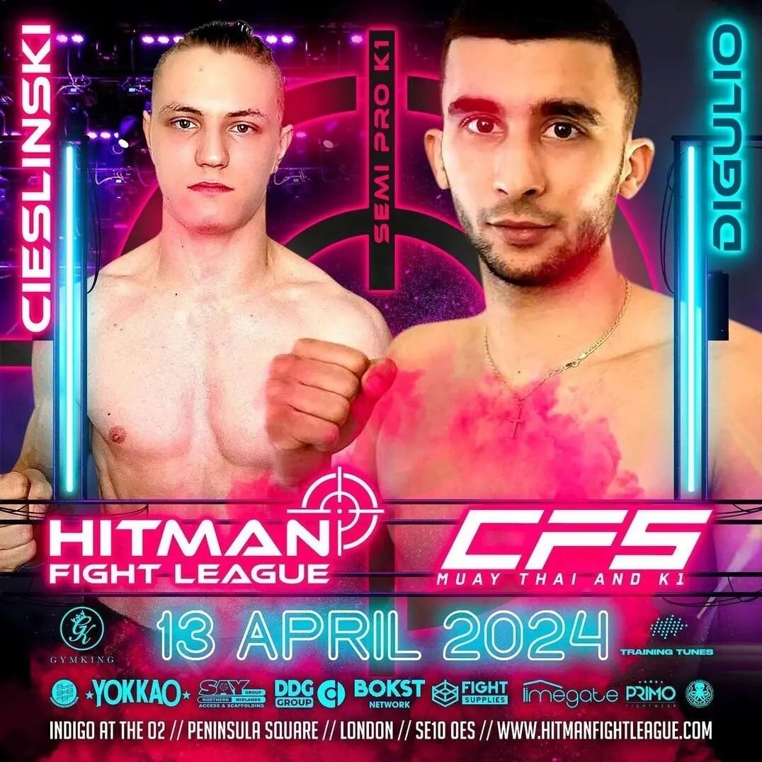 Less than 2 weeks to go. 
@max.the_axe will be stepping in the ring, get your tickets and come and support.

Tickets are available from the gym reception  or @max.the_axe

@hitman_fightleague vs @combatfightseries

13th April 
Indigo 02