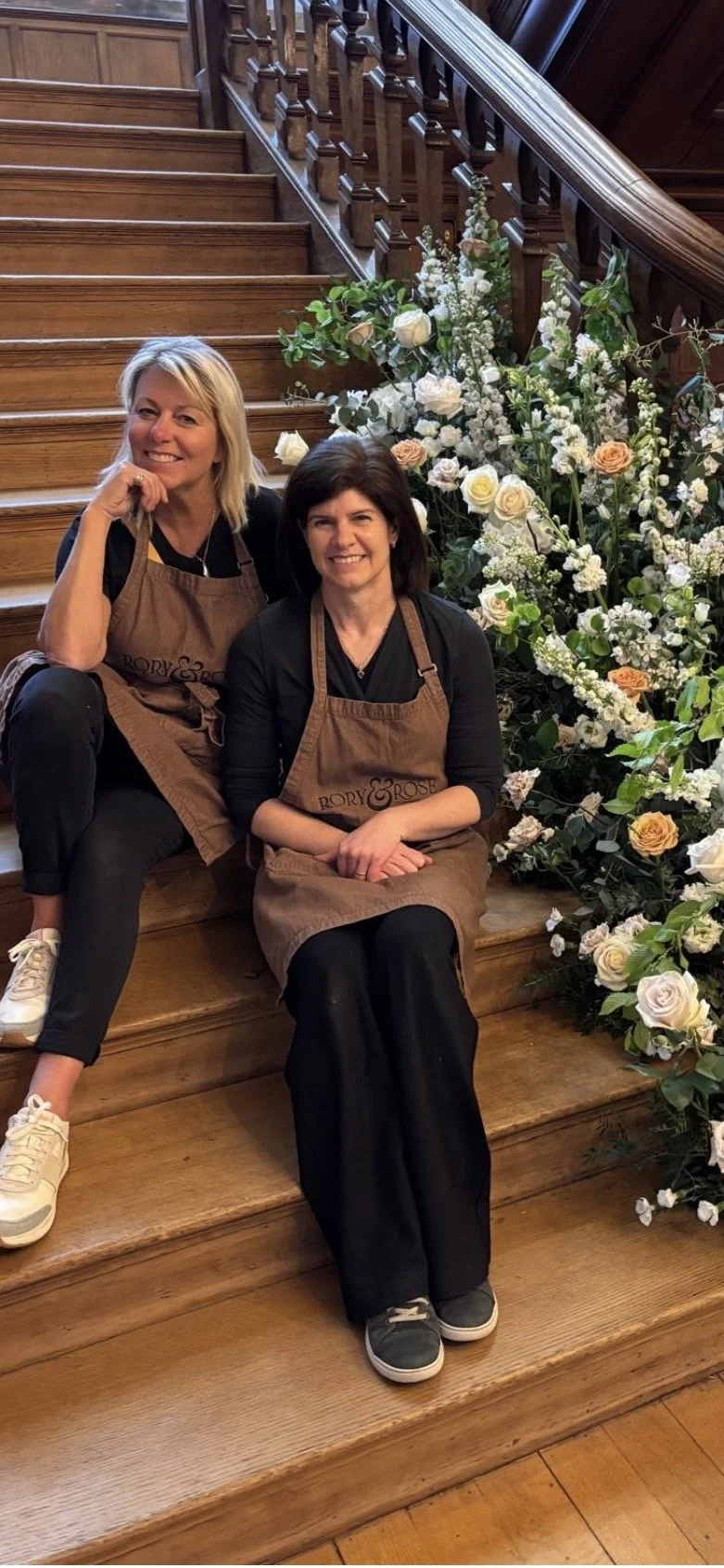 Michelle and Diane, cheshire wedding florists, at The Salt House