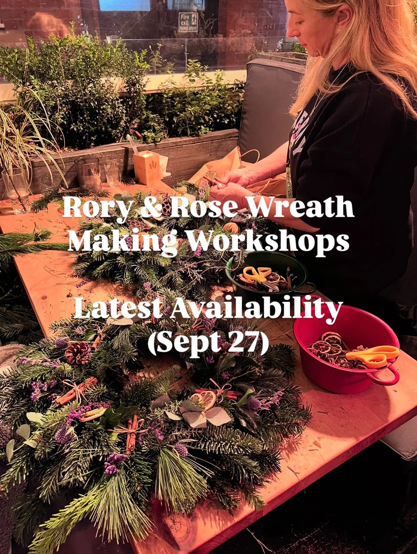 Update -  Christmas Wreath Workshops

Thank you so much to everyone who has booked on to our Christmas Wreath Workshops.  We can&rsquo;t wait! 

We have added another date to our @militaryarmssandbach workshop programme.  New date - Thursday 4th Dece