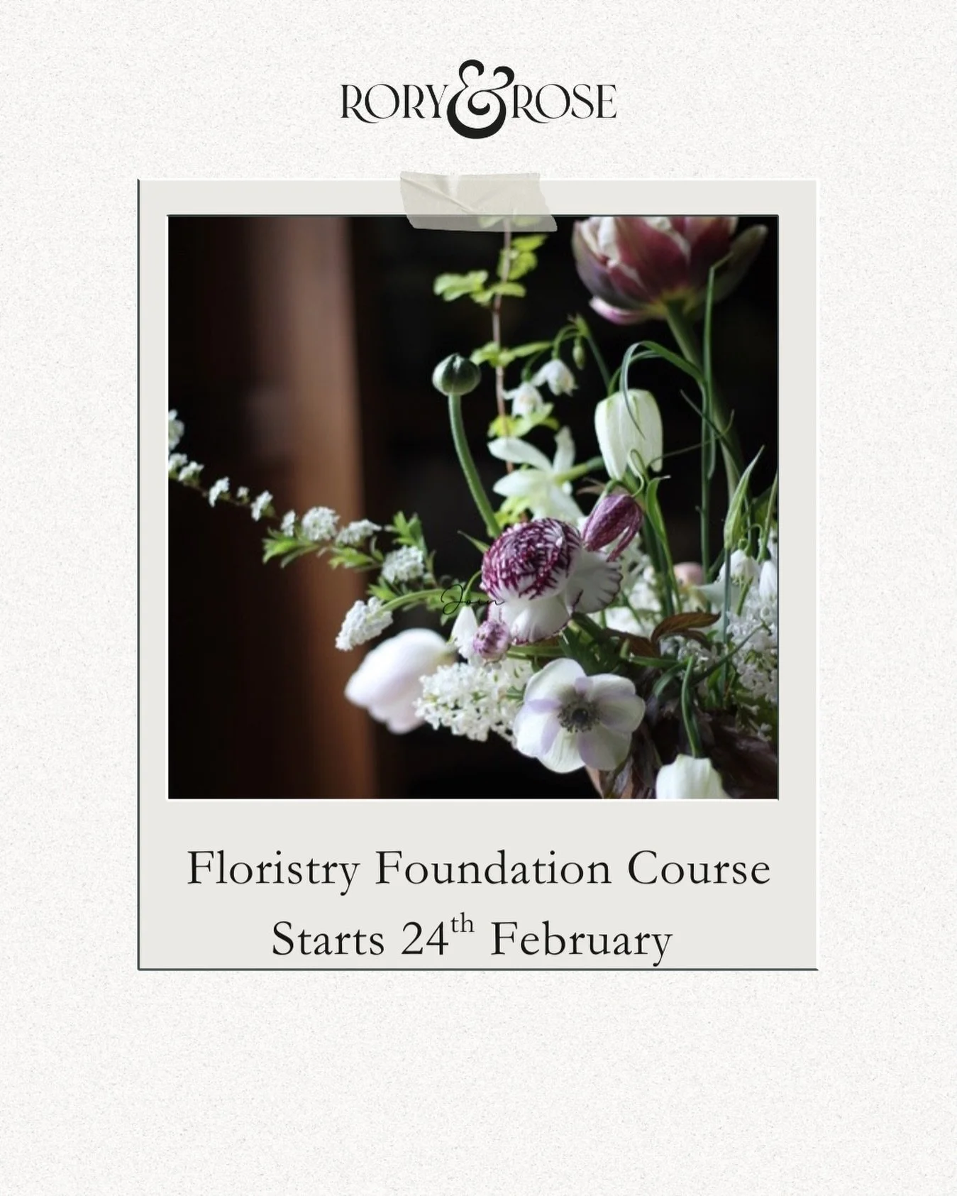 Floristry Foundation Course &mdash; Starts 24 February 2026 

For beginners 

Week 1: Vase Arranging &amp; Flower Care

If you&rsquo;re thinking about joining the Floristry Foundation Course but you&rsquo;re not sure what to expect&hellip; here&rsquo