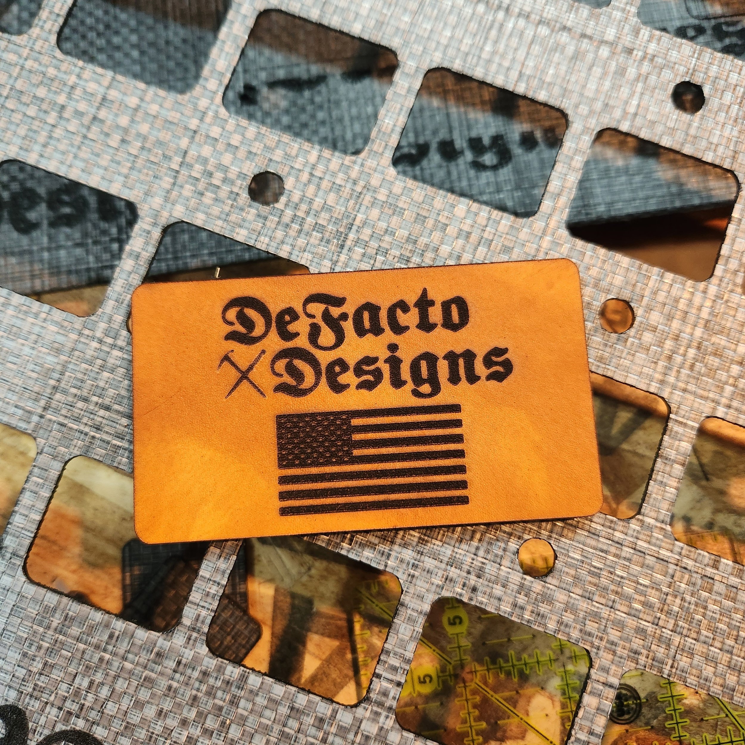 Hand Dyed Leather Patch