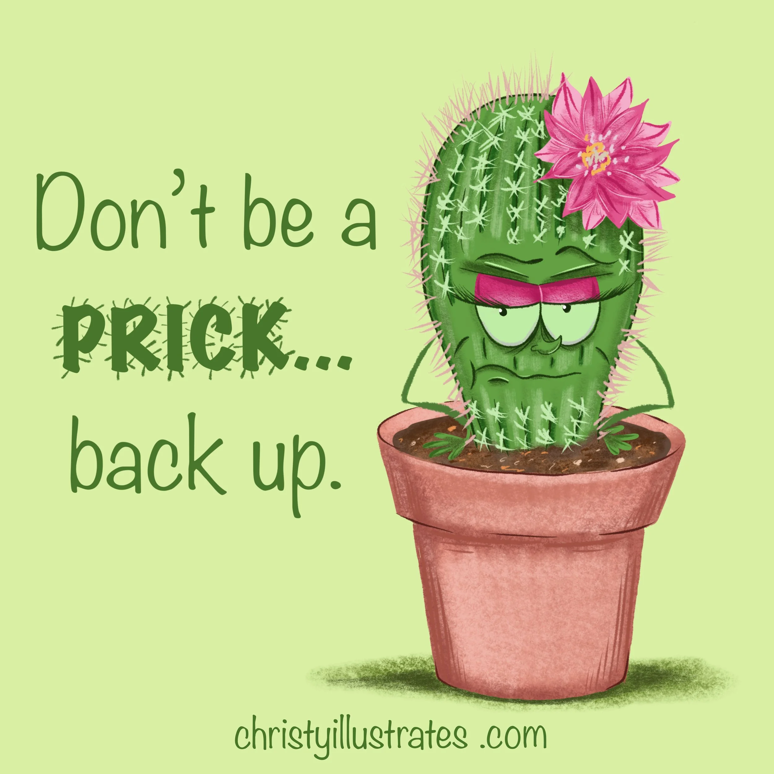 dont be a prick sarcasm art