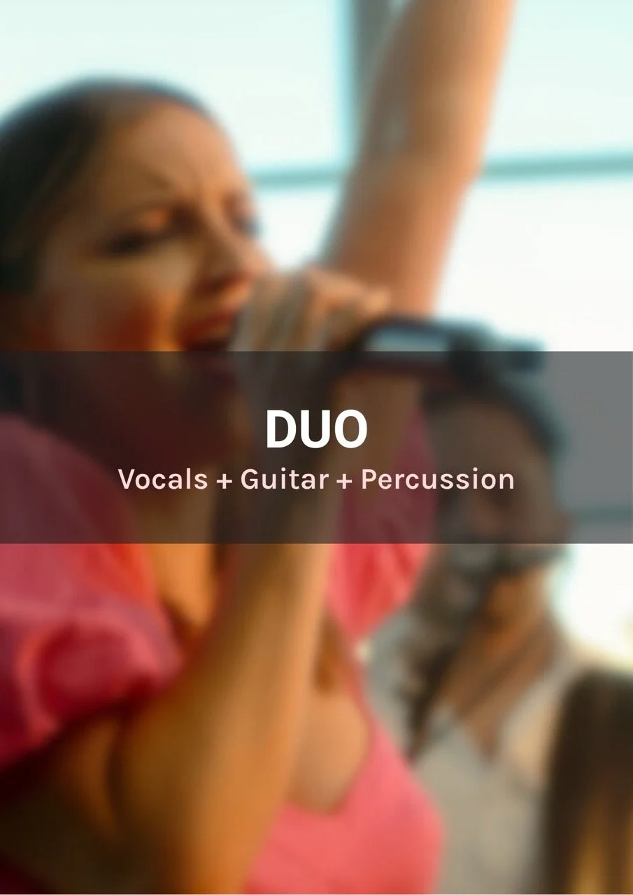 Duo wedding band performing live at a Brisbane reception