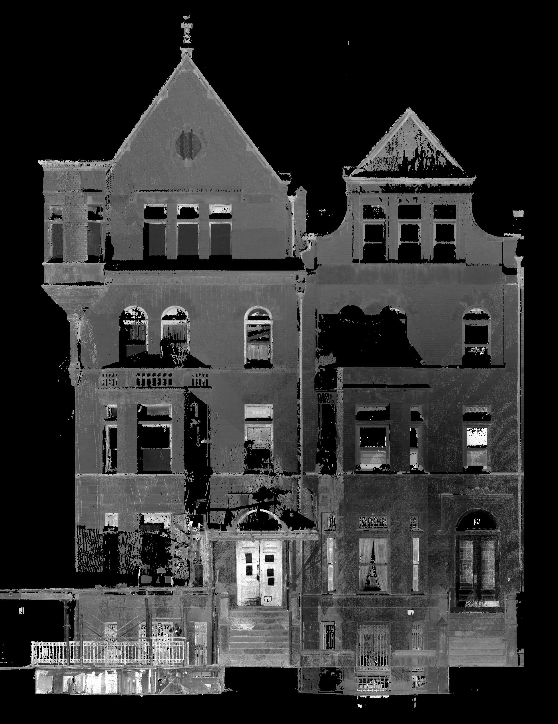 Laser Scan Orthographic Photo of Harlem Brownstone Home