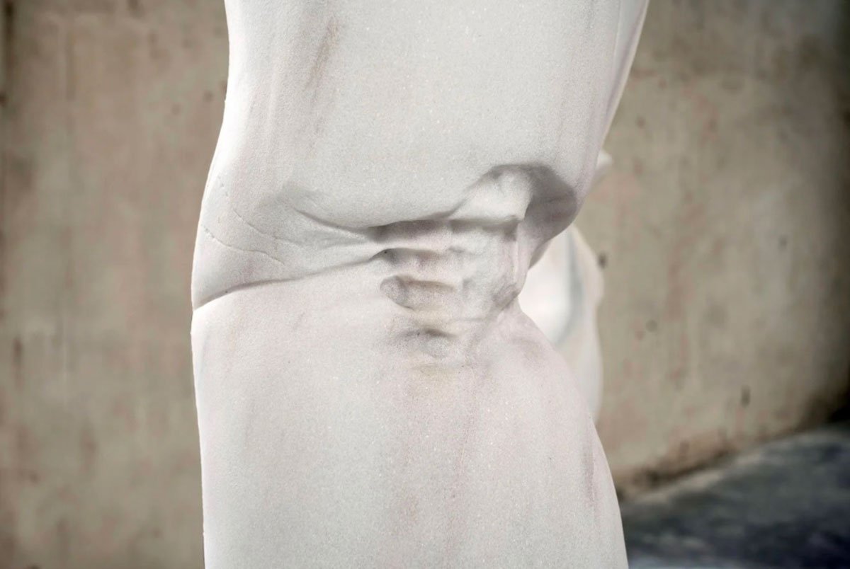 Detail - Finished Marble Sculptures by Barb Smith, Cut using CNC machine from 3D Scans