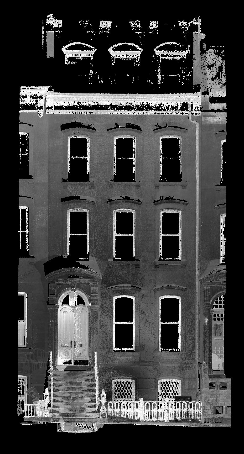 Laser Scan Orthographic Photo of Brooklyn Heights Brownstone Home