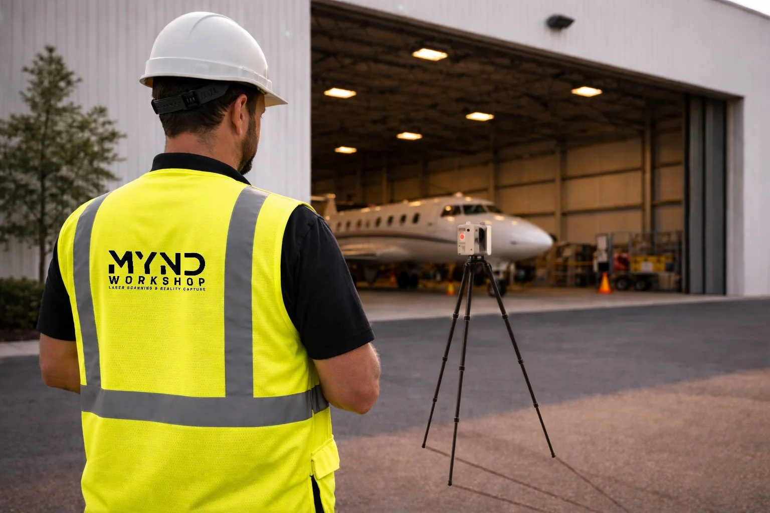 Terrestrial Laser Scanning Airplane Hangar