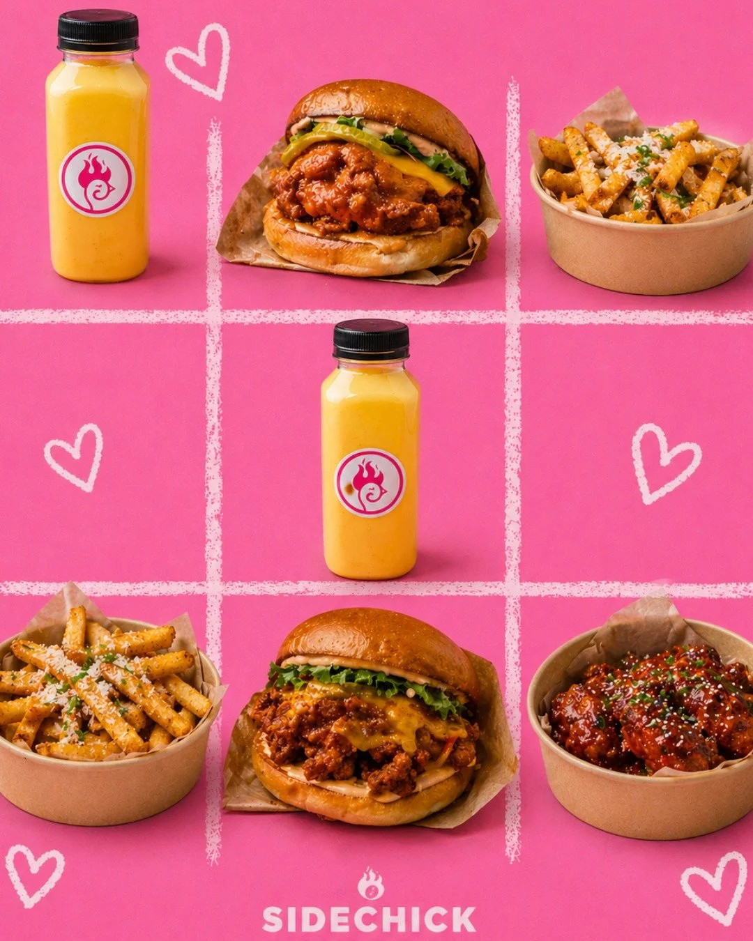 The weekend hits different at Sidechick 💗 🐤 💛 
Who are you playing with?

#sidechick #betterthanyourmainchick #CopenhagenFood #CphFood #K&oslash;benhavn #TakeawayCopenhagen #CopenhagenTakeaway #DeldinMad  #SpisIByen #chickenburger #friedchicken #c