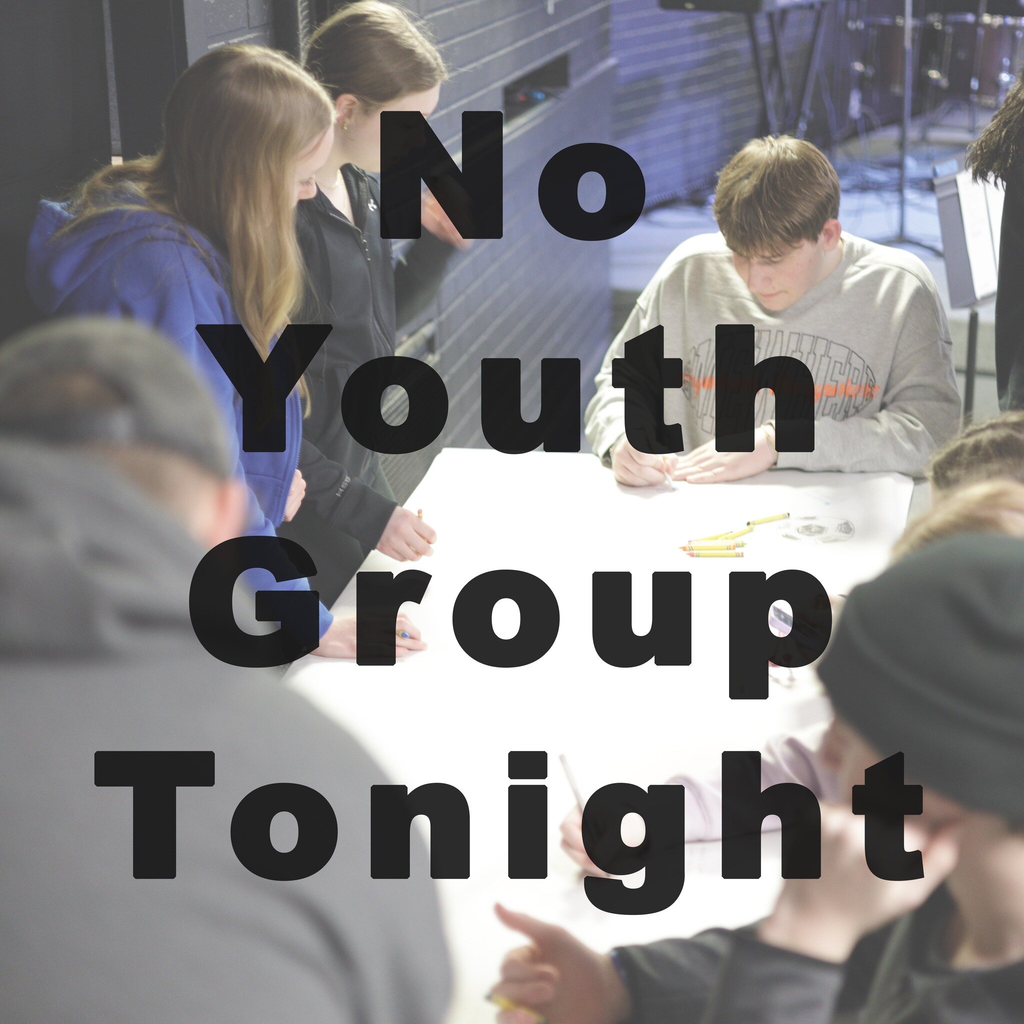 Spring break is here! Just a reminder that there is no youth tonight! See you all next week!
