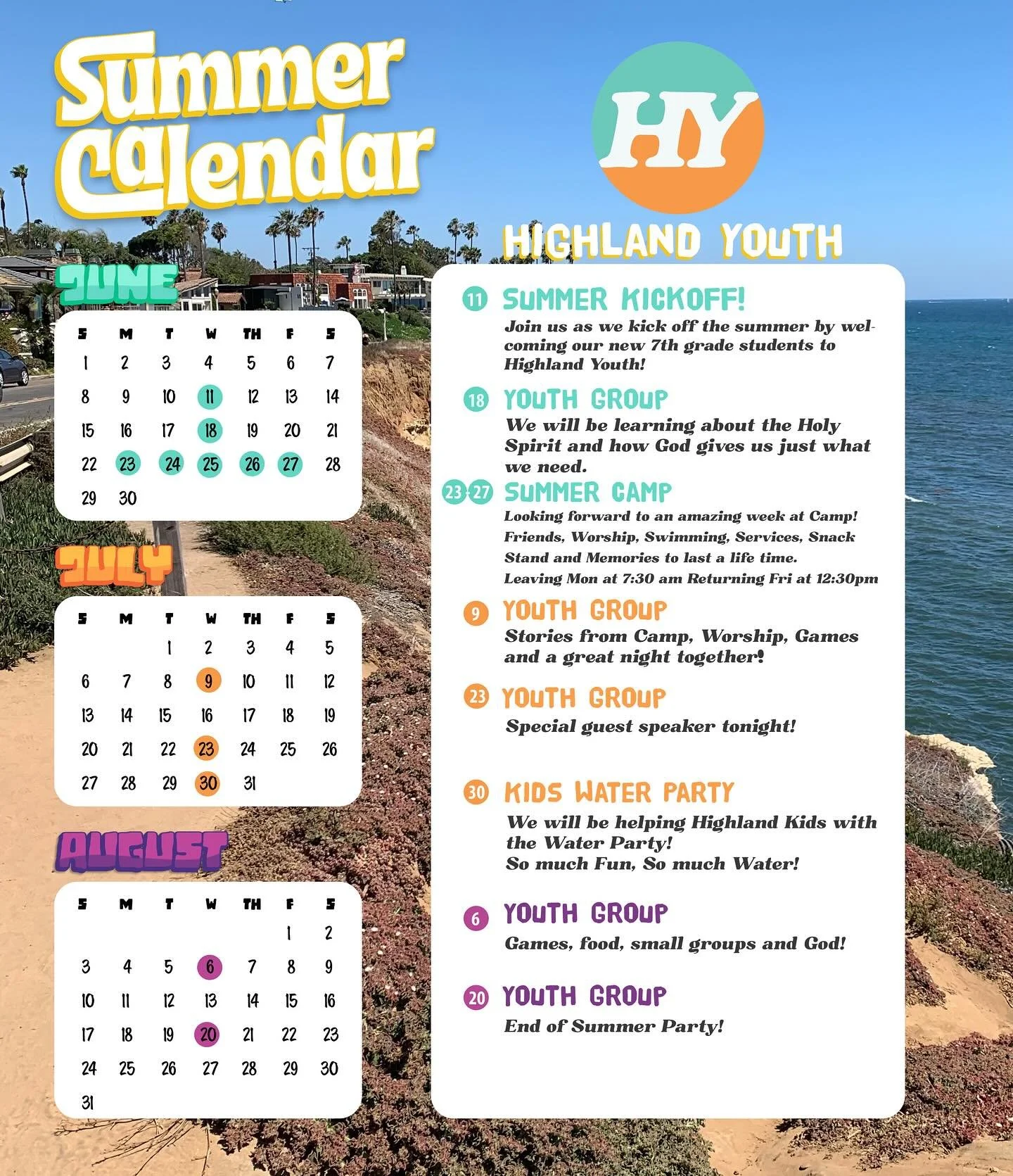 Mark your calendars! It&rsquo;s going to be a great summer!