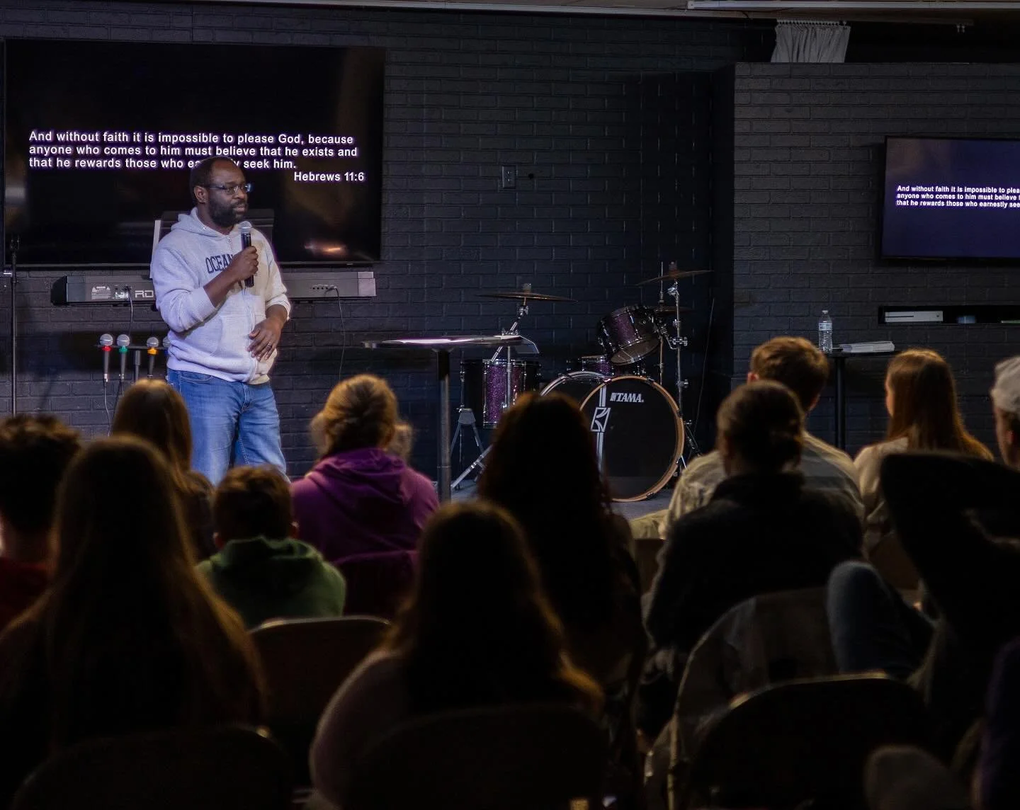 Our very own David Sebulime shared a powerful word tonight. Thank you for bringing a great reminder to speak God&rsquo;s word over our lives.