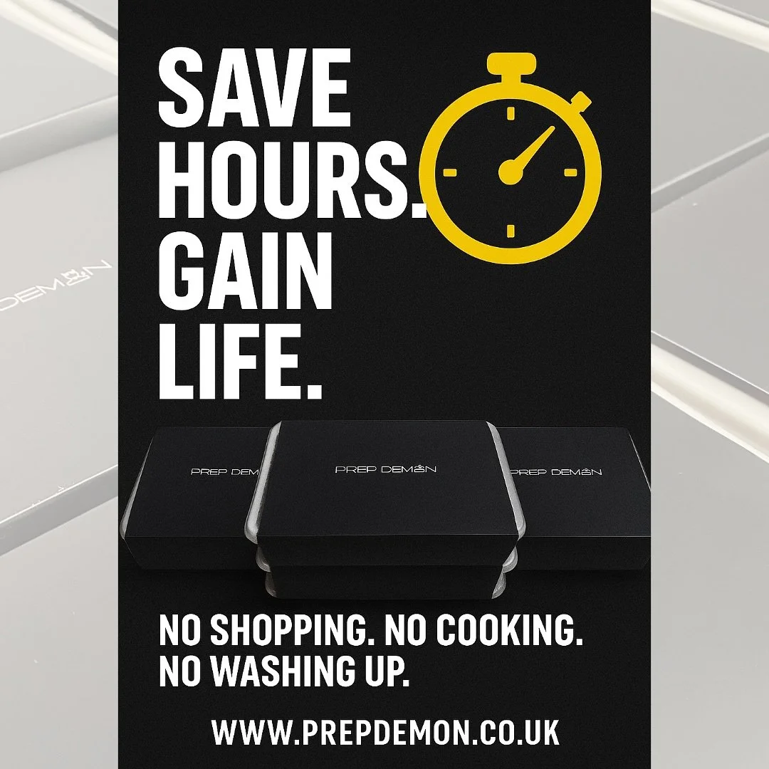 ⏳ Your time is worth more than dirty dishes.
Why spend hours shopping, chopping, and cooking when you could smash your goals and still have time for the things you love?

🔥 Chef-prepped meals, ready in minutes.
✔️ No shopping
✔️ No cooking
✔️ No was