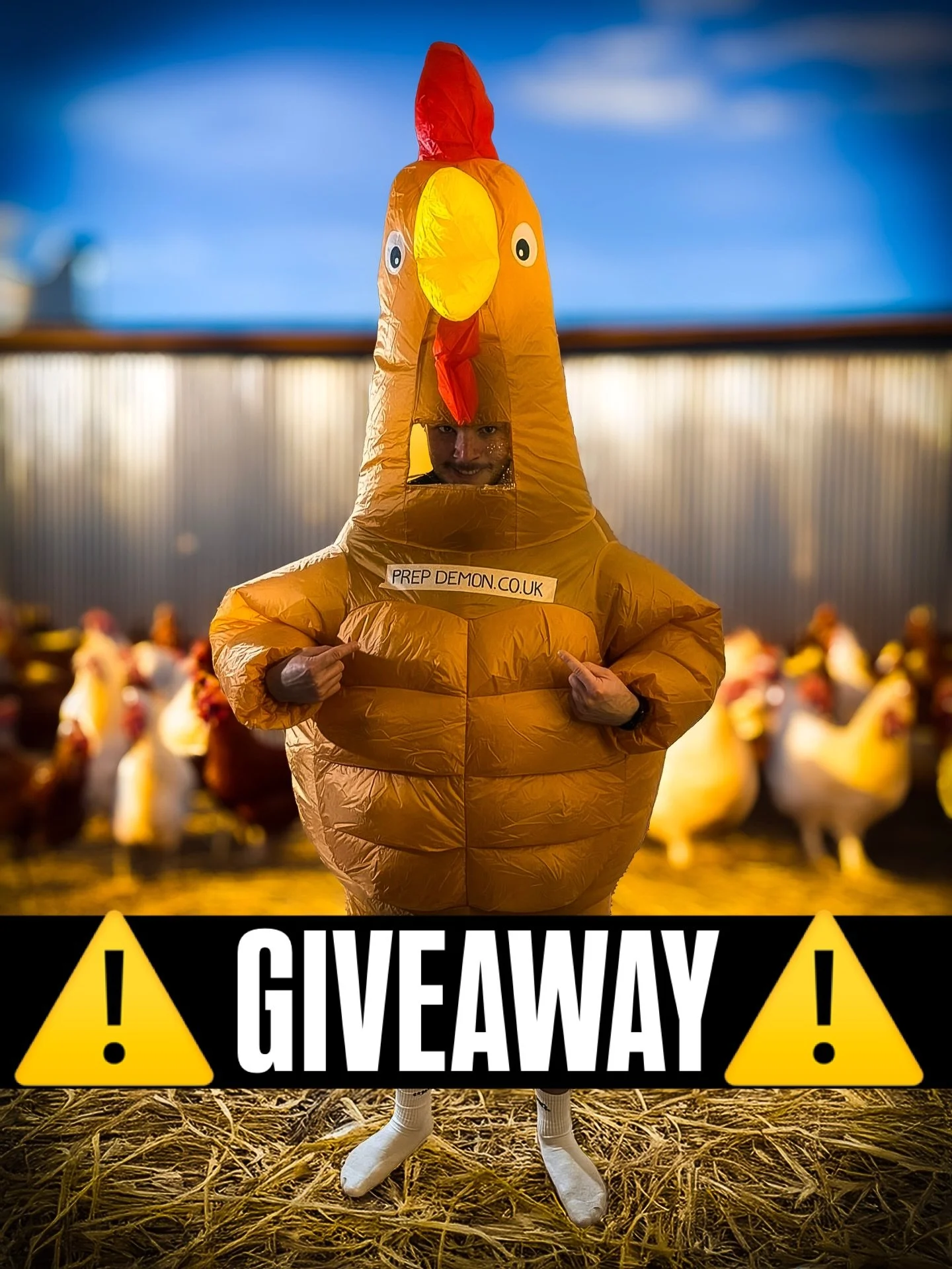 ⚠️ CHICKEN MAN ⚠️ 

There&rsquo;s a reason this beautiful chicken on the family farm has come across your screen. YOU LOVE CHICKEN! 🐓 This is your entry into the GIVEAWAY. Simply love the chicken ❤️ tag 3 gym buddies and share it to your story/page.