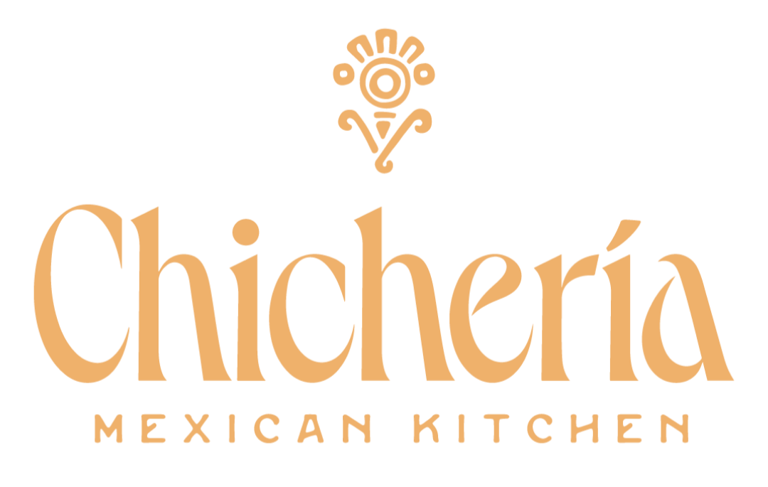 Logo for Chichería Mexican Kitchen featuring a stylized decorative element above the text.
