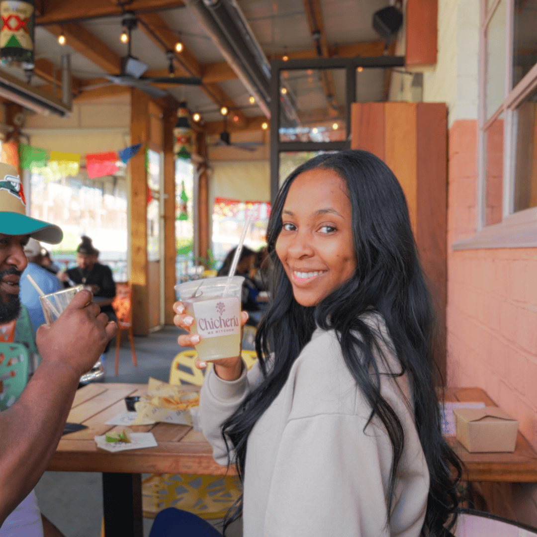 woman chicheria plastic cup.png