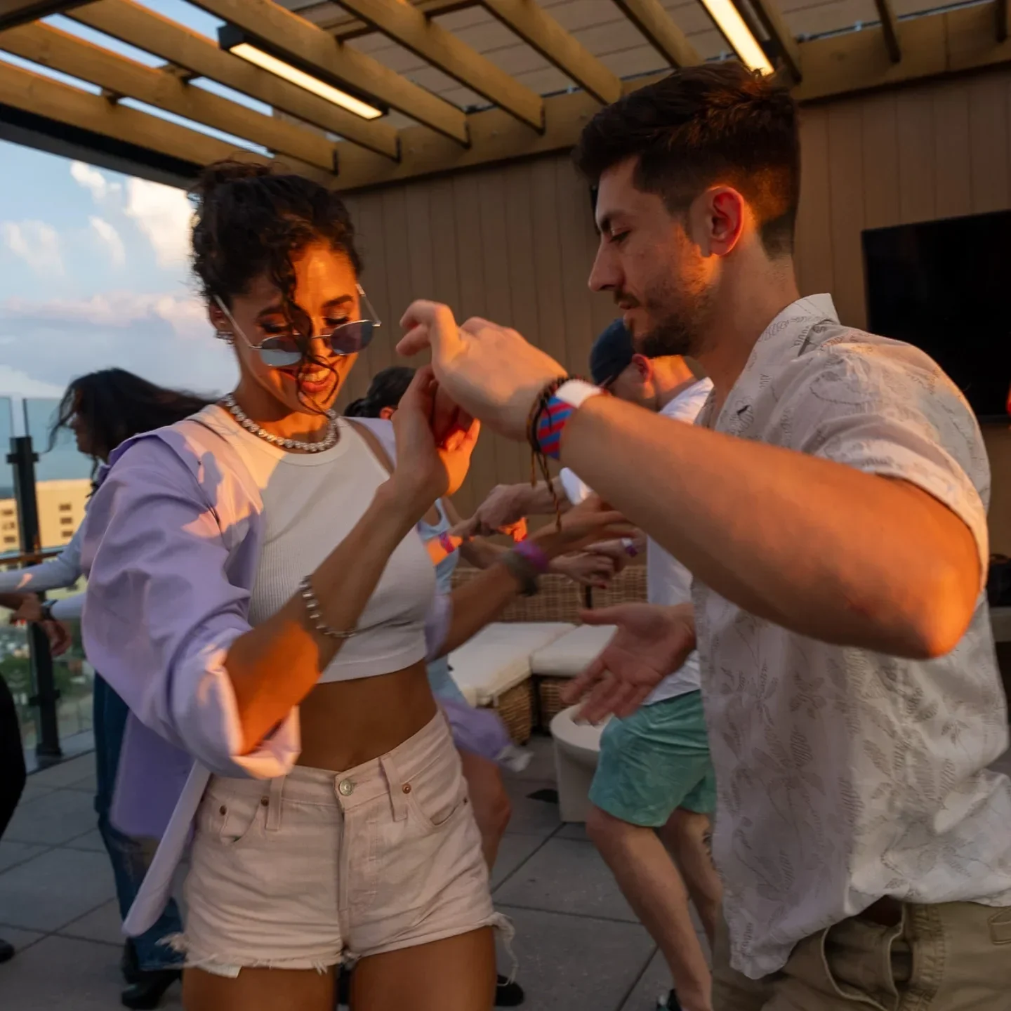 people dancing salsa