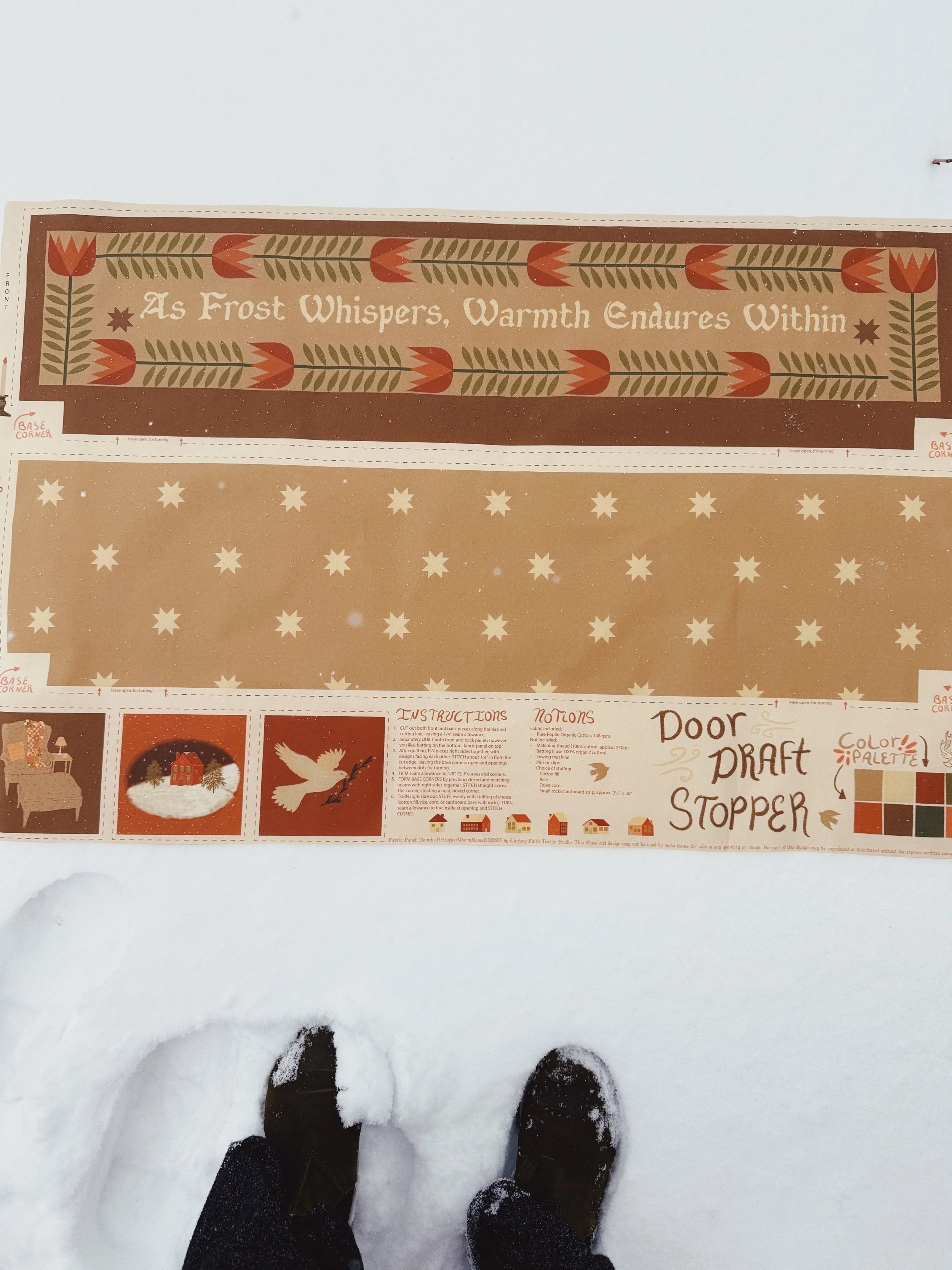 Fabric Panel: Door Draft Stopper