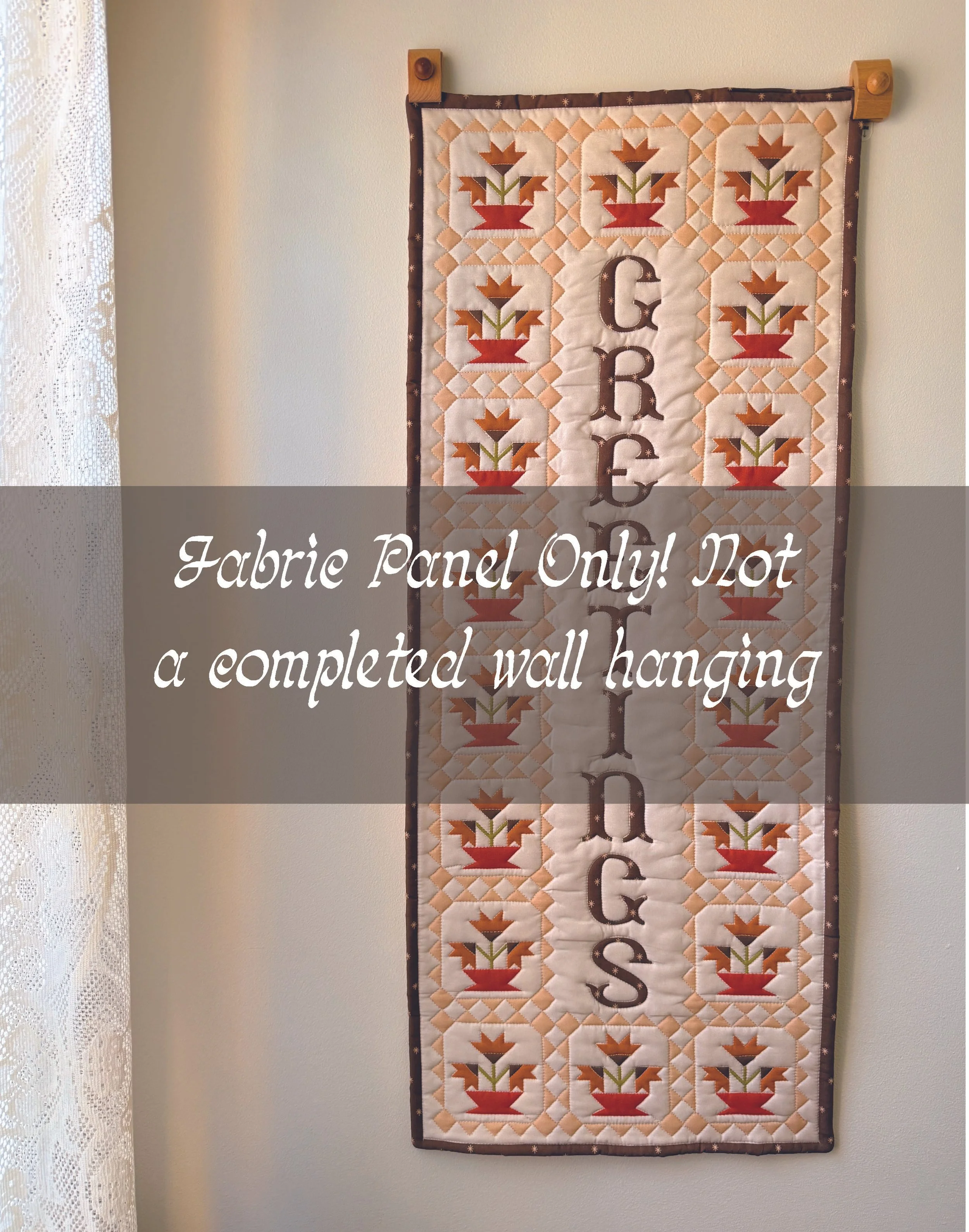 Fabric Panel: Greetings