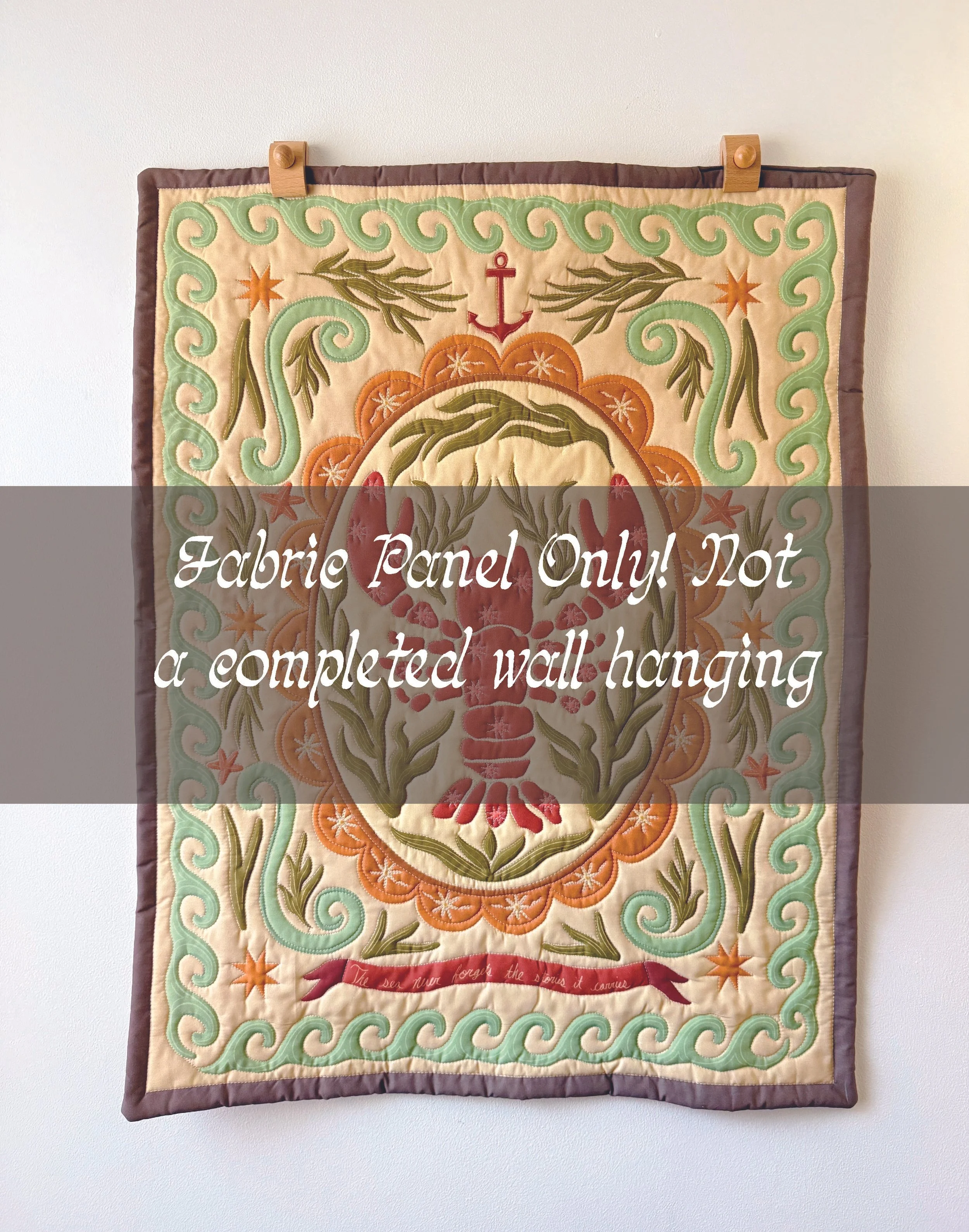 Fabric Panel : The Sea Never Forgets