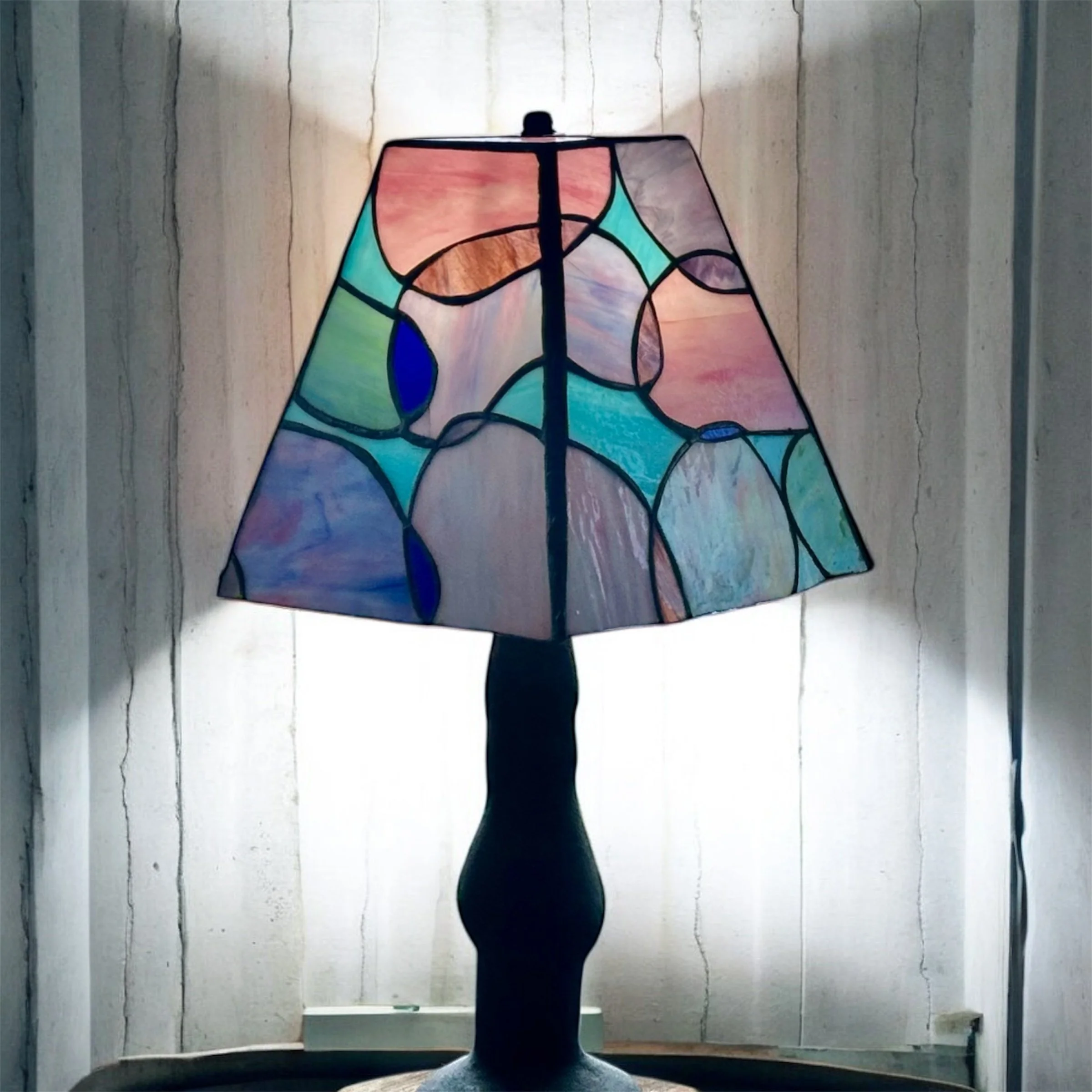 Coalescent Stained Glass Lamp