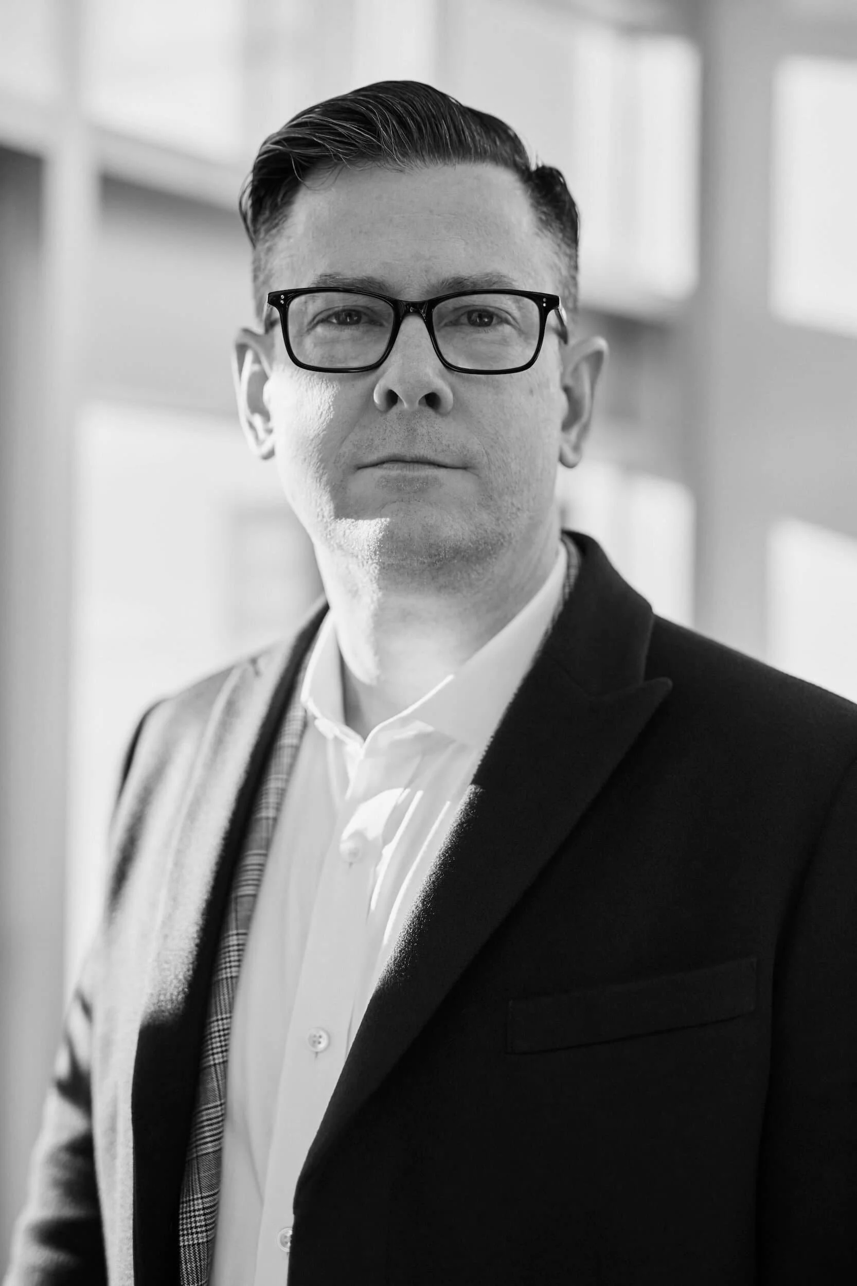 Middle aged professional man with glasses