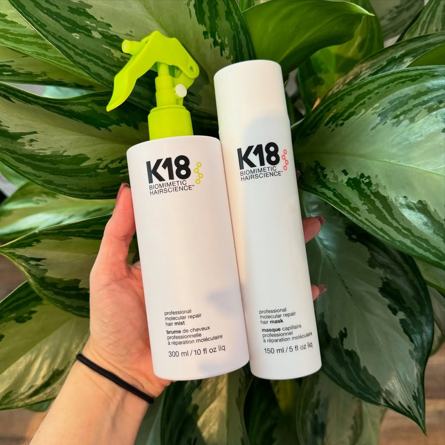 At Salon Cypress, we use K18 Molecular Repair to bring damaged hair back to life.

💧 The Mist &ndash; protects your hair during blonding, coloring, or chemical services so it stays strong.
💆&zwj;♀️ The Mask &ndash; repairs existing damage, making y