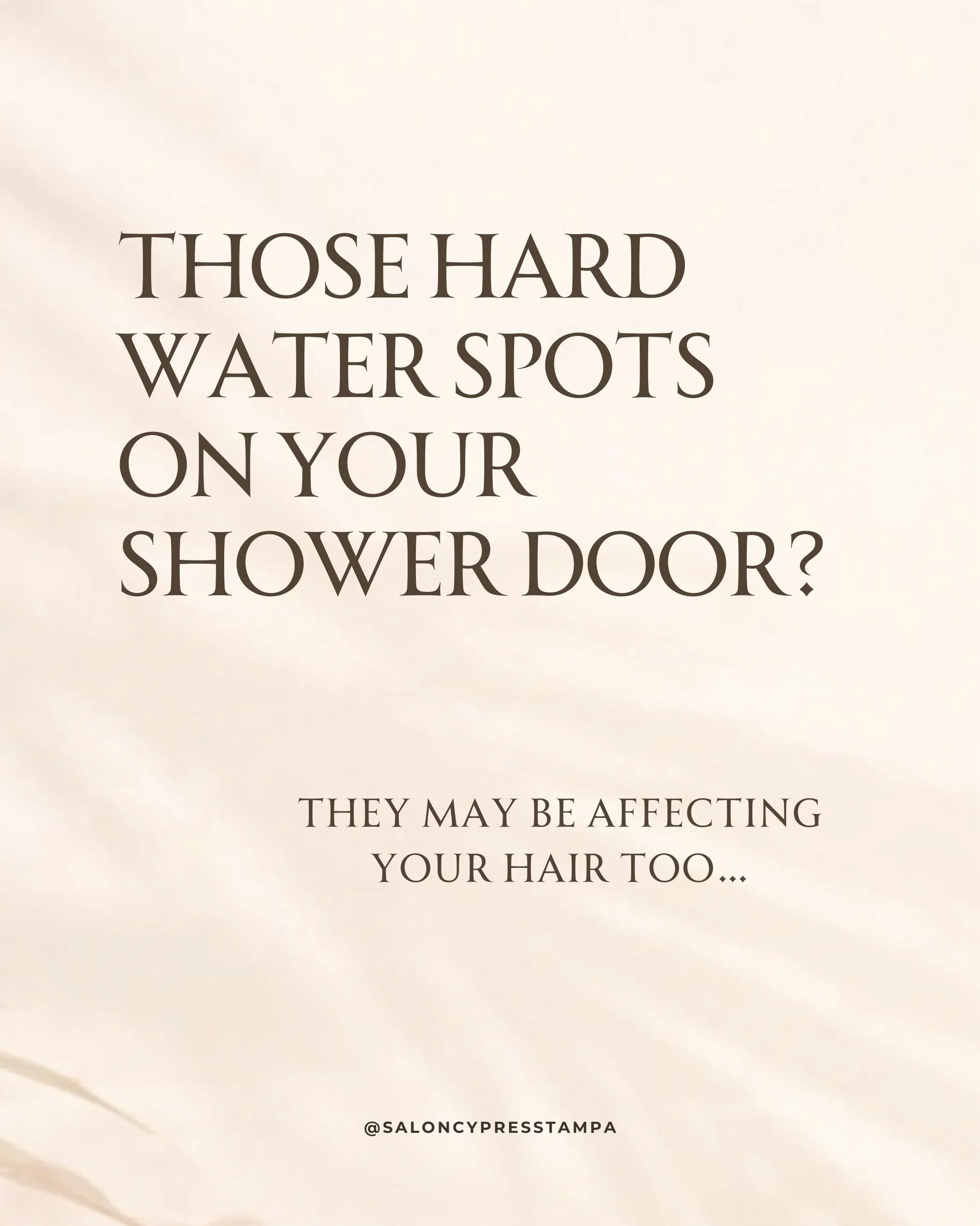 Tampa&rsquo;s hard water often leaves behind colorless calcium and magnesium. Well water can leave behind those minerals plus metals like iron and copper. Over time, these deposits can affect shine, softness, manageability, and even your color result