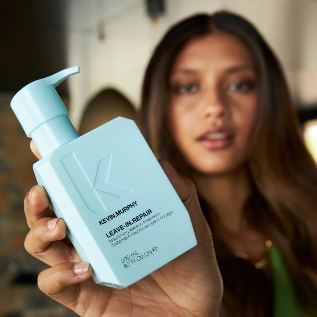 Introducing Kevin Murphy LEAVE-IN REPAIR 🌊
Because what you use at home is just as important as what we use when you&rsquo;re in our chair. 

* 🩹 Repairs and strengthens damaged hair
* 🔥 Protects against heat styling
* ✨ Adds softness and healthy 