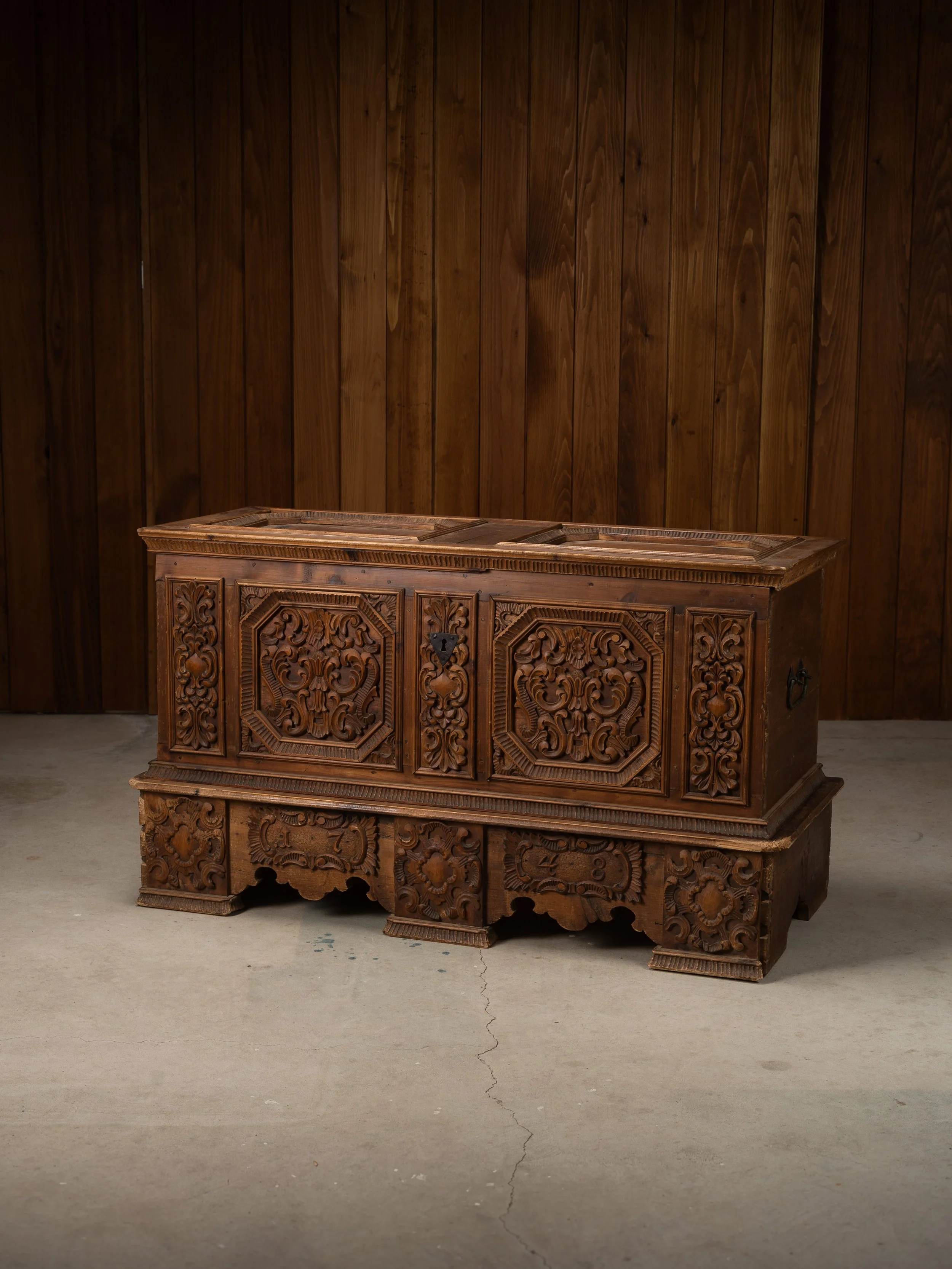 CARVED DOWRY CHEST