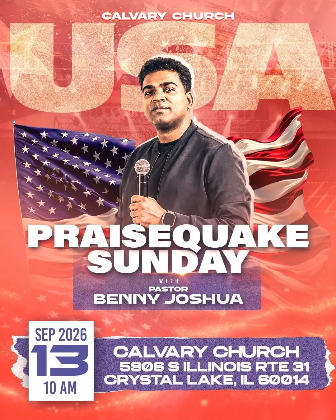 praisequake Sunday with pastor Benny Joshua