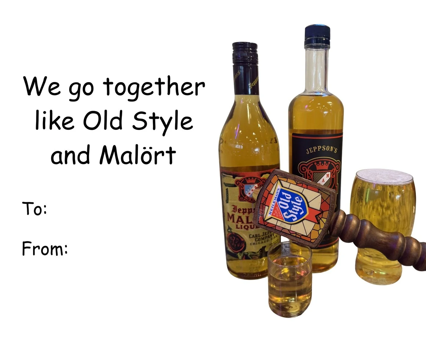 The perfect pair! Bring the Mal&ouml;rt to your Old Style to CBJ today for Valentine&rsquo;s Day! We&rsquo;re open normal hours all weekend ❤️