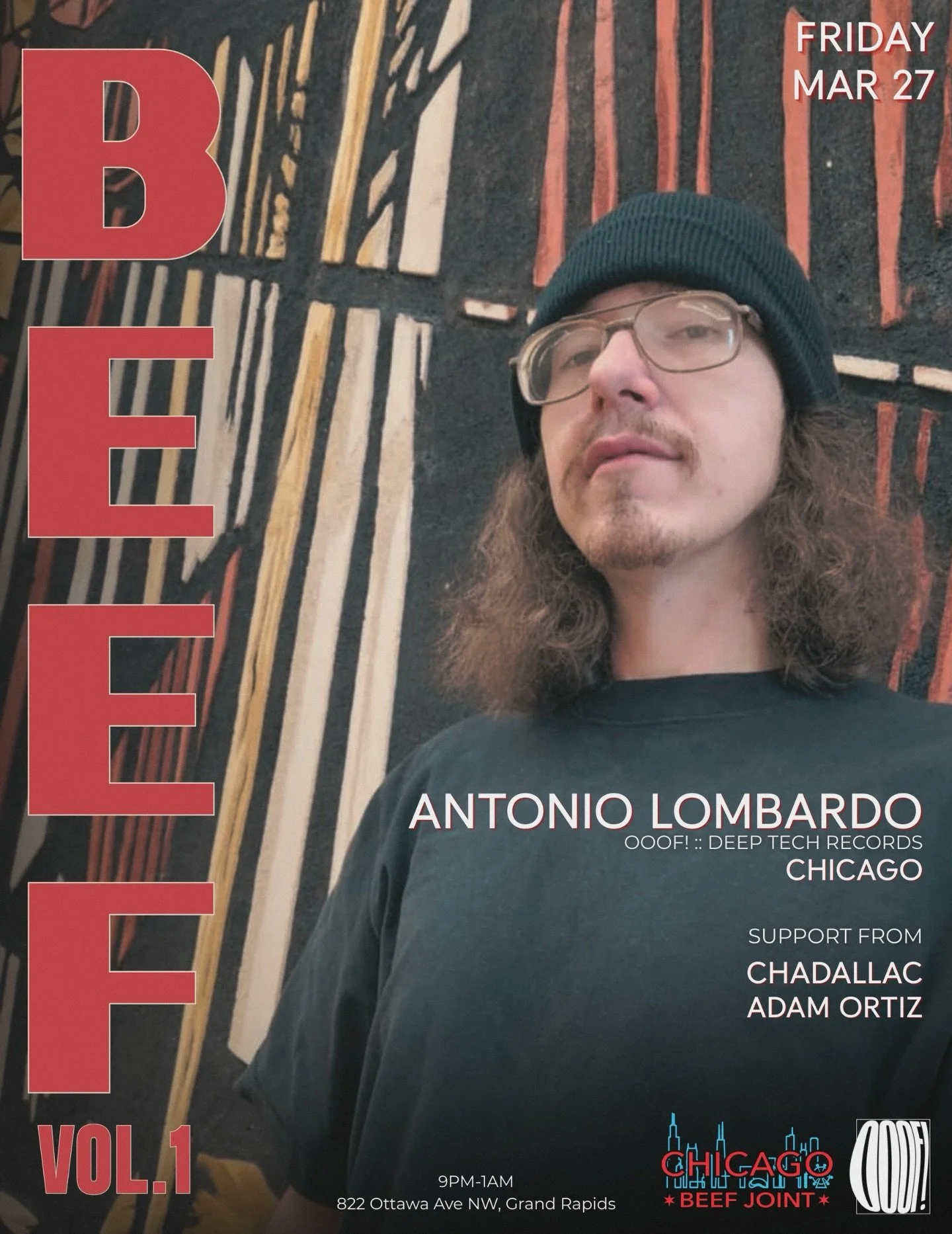 Looking for live music in Grand Rapids? Swing by CBJ tonight from 9 PM - 1 AM for Beef Vol. 1 ✌️

House music, dancing, and cool people. See ya there 🤝