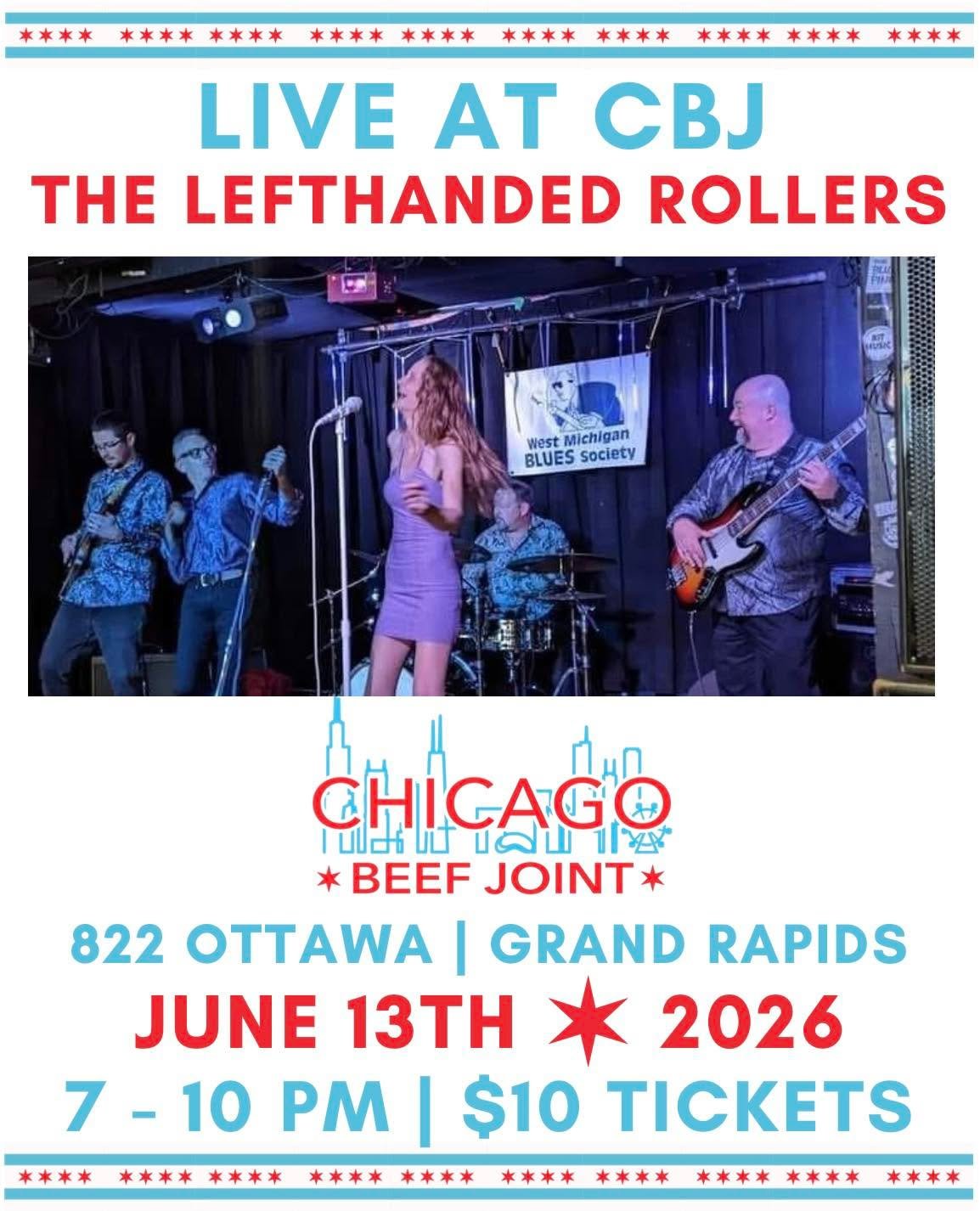 High-energy live music with The Lefthanded Rollers&hellip; classic rock, funk &amp; blues favorites, all night long! Tickets available at the link in our bio 🕺