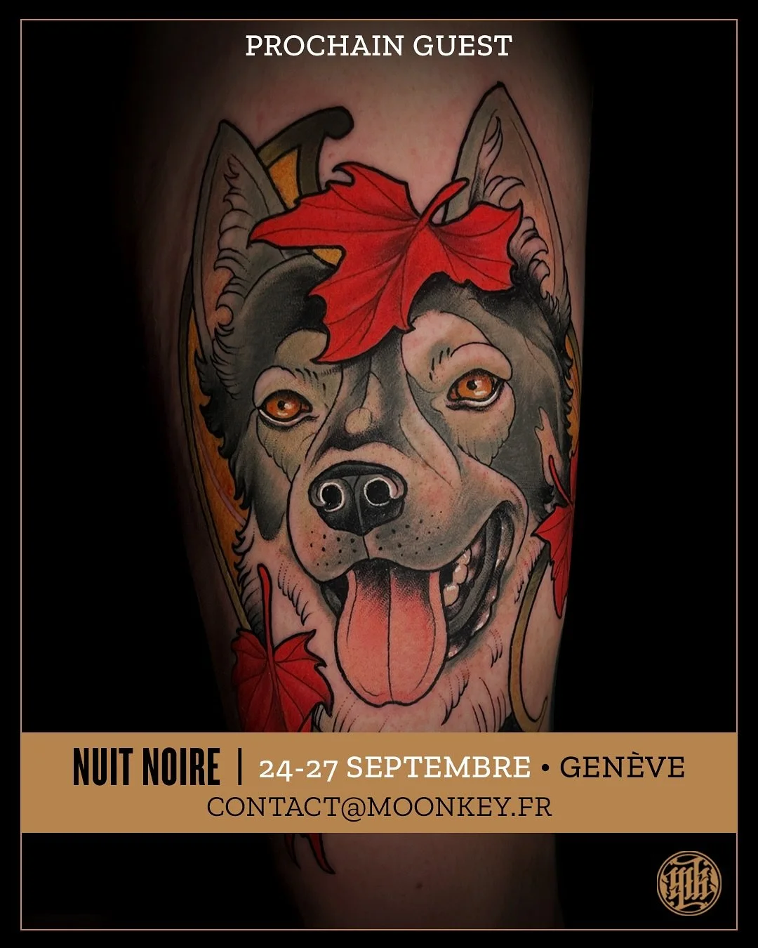 🇨🇭 GEN&Egrave;VE 🌝
Je reviens en guest avec le bro @victorpastier 
chez @nuitnoiretattoo du 24 au 27 septembre 🐵

🔥Les prises de rdvs sont ouvertes, derni&egrave;res dispo le 24 et 25 !

🌜contact@moonkey.fr ou MP🌛
Toutes tailles de projets, co