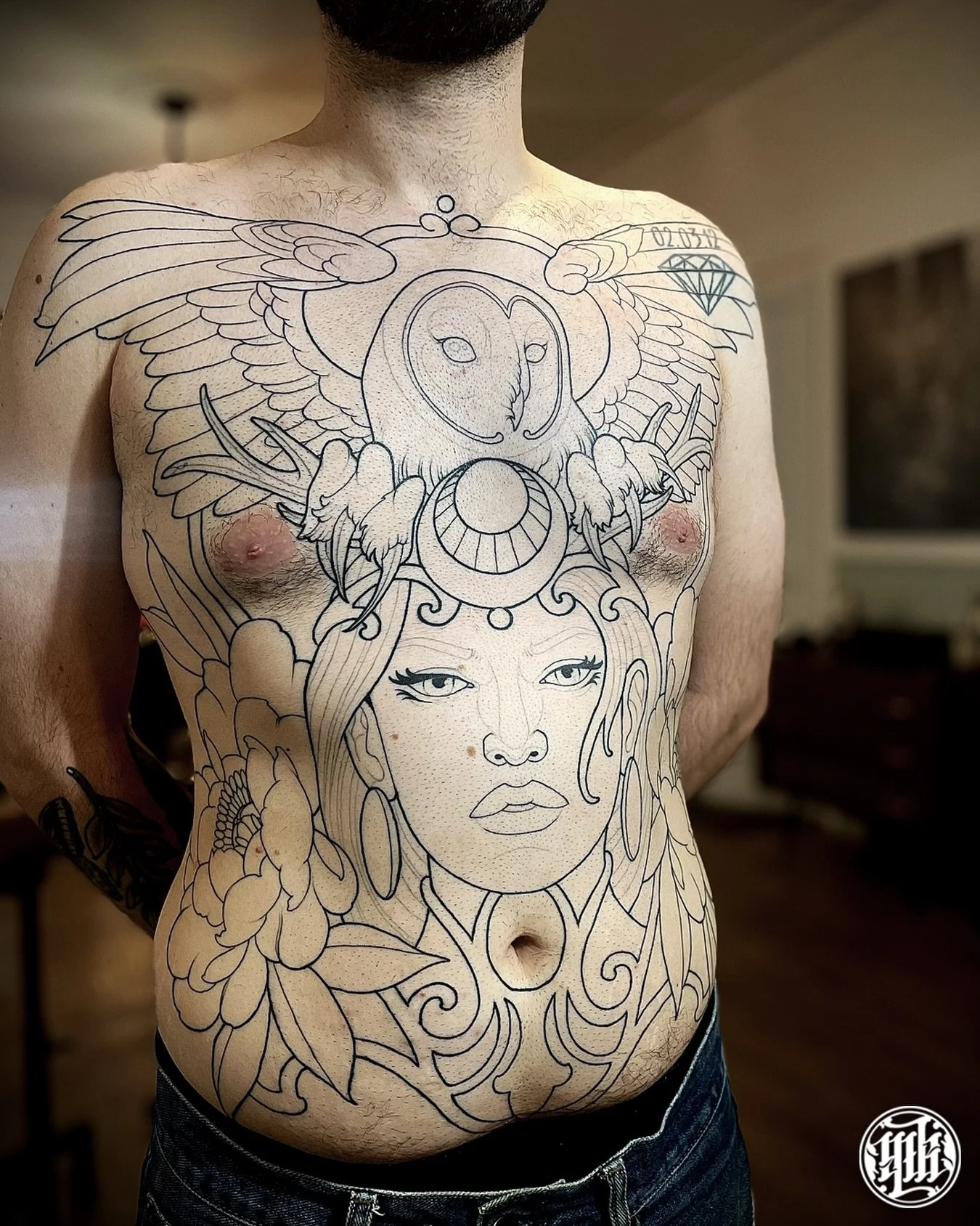 🦉 Full torso for Axel in progress at @gizahstudio 
Thank you so much for your trust 🙏🙏

🐒 Booking open for February &amp; march at Nantes 

&mdash;&mdash;&mdash;&mdash;&mdash;&mdash;&mdash;&mdash;&mdash;&mdash;&mdash;&mdash;&mdash;&mdash;&mdash;&