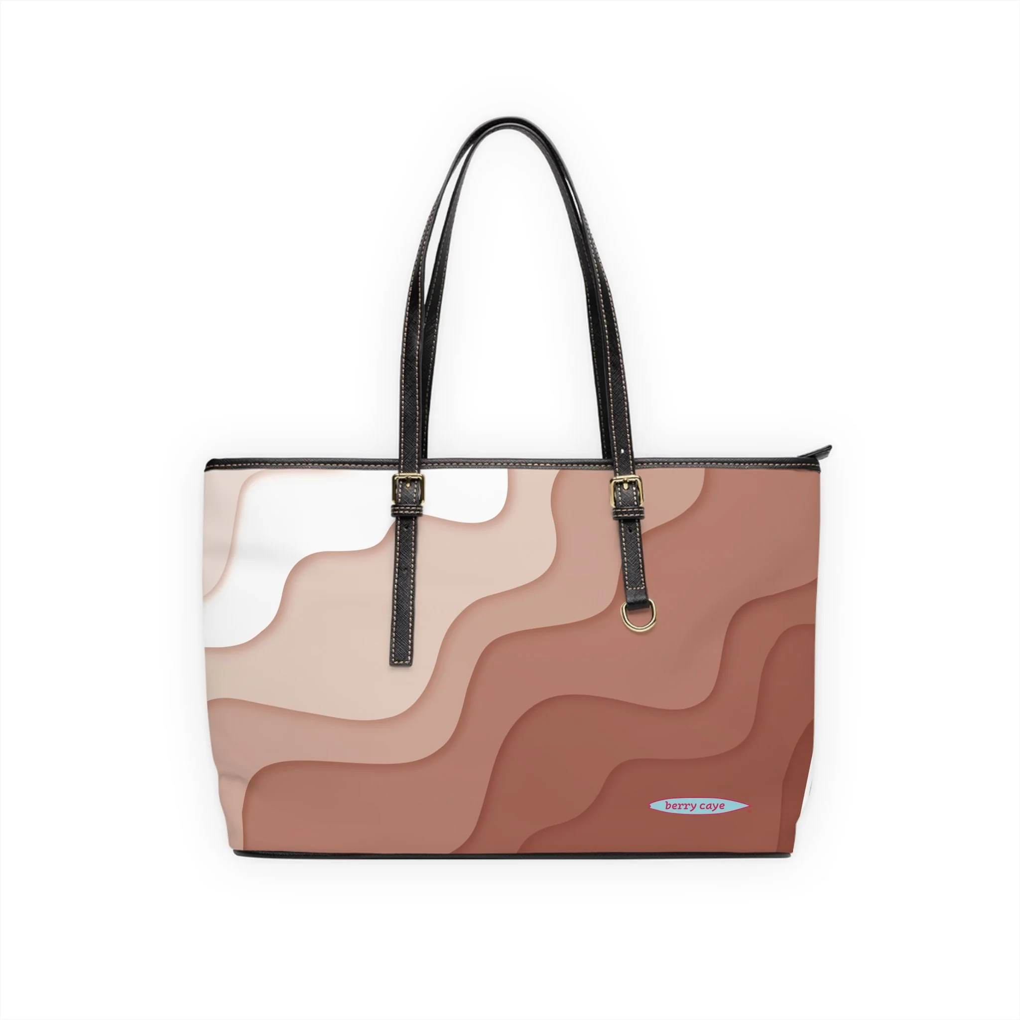 Berry Caye® Brown Wave Leather Bag – Stylish, Durable, and Travel-Ready with Ample Storage for All Your Essentials
