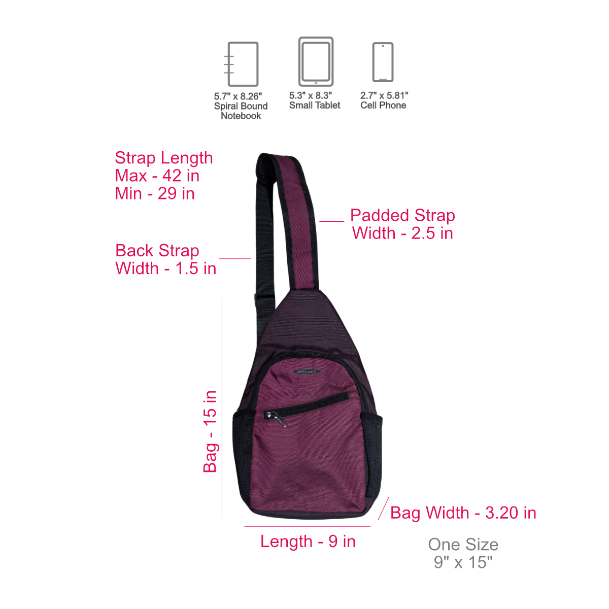 Sling Bag Size - Merlot .png