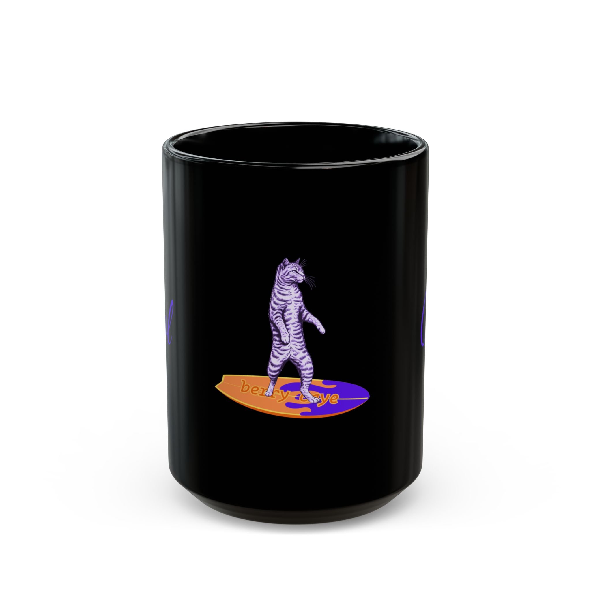 Surfing Cat 15 oz Coffee Mug