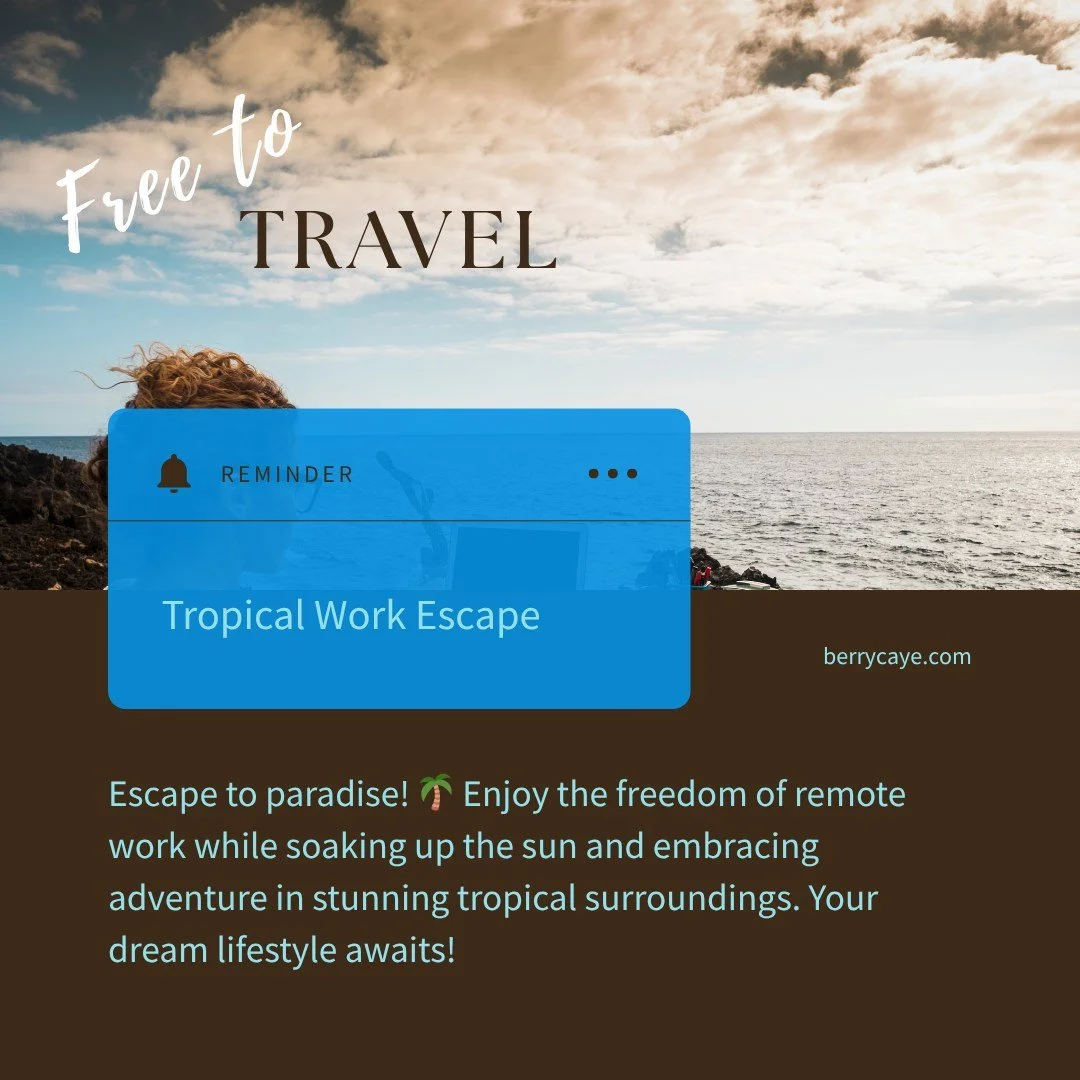 Where would you go for a tropical escape if you were working remotely?
#berrycaye #travelwithberrycaye