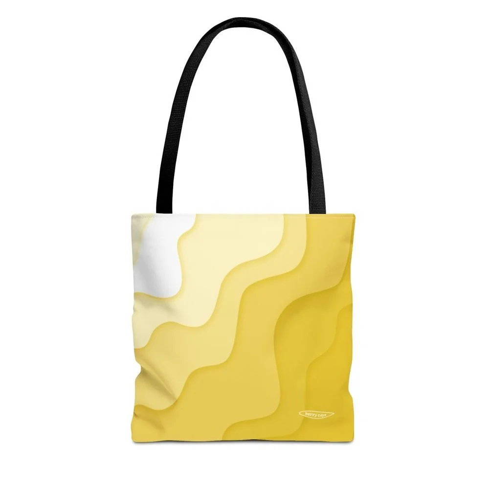 Berry Caye® Gold Wave Tote Bag: Stylish, durable, and perfect for travel