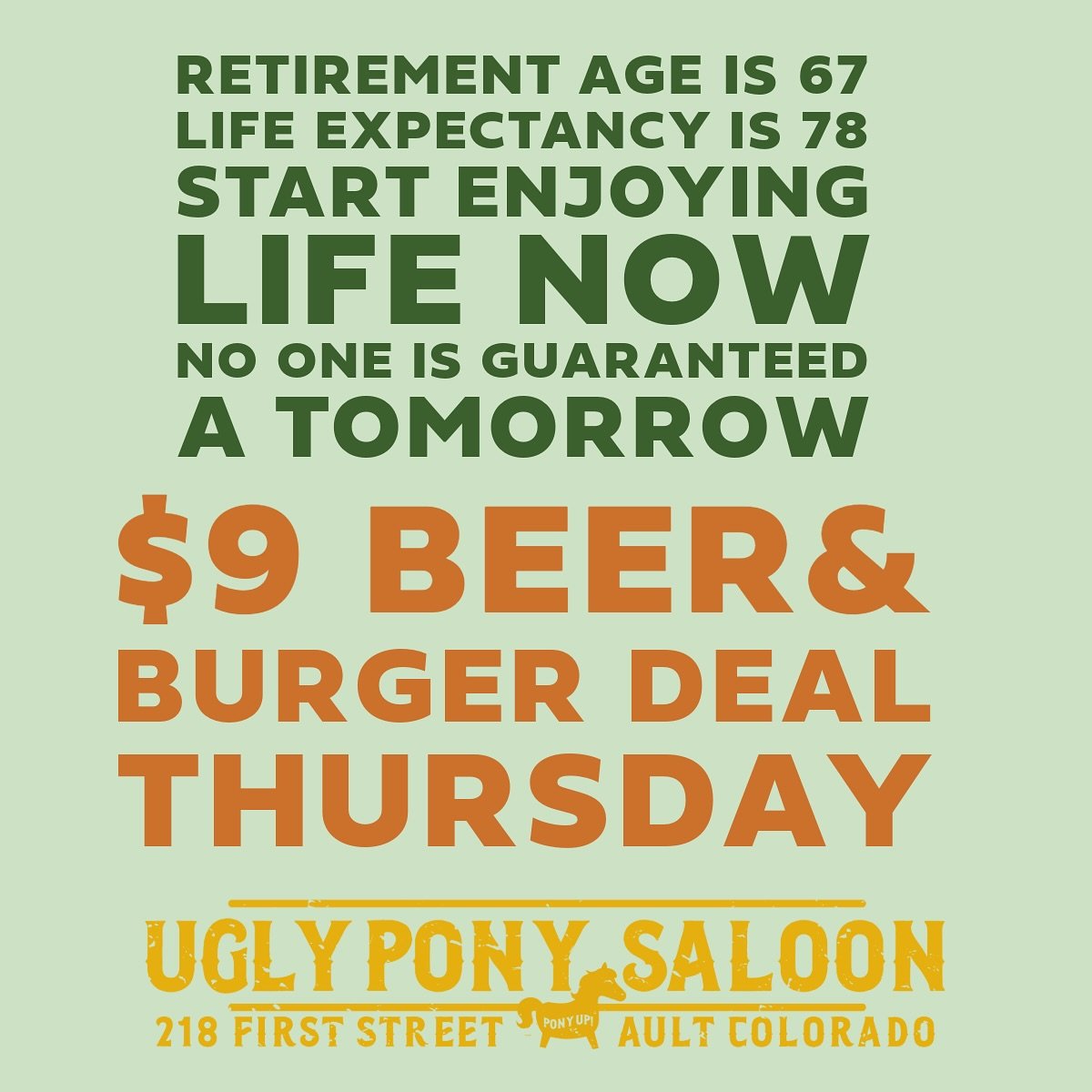 Treat Yourself- $9 Beer&amp;Burger Deal Thursday 11am-8pm #livelifenow