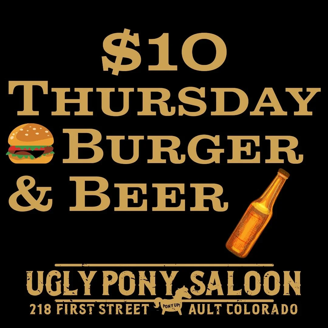 Hungry &amp; Thirsty? $10 Burger &amp; Beer deal Thursday 3-9pm at Ugly Pony #PonyUp