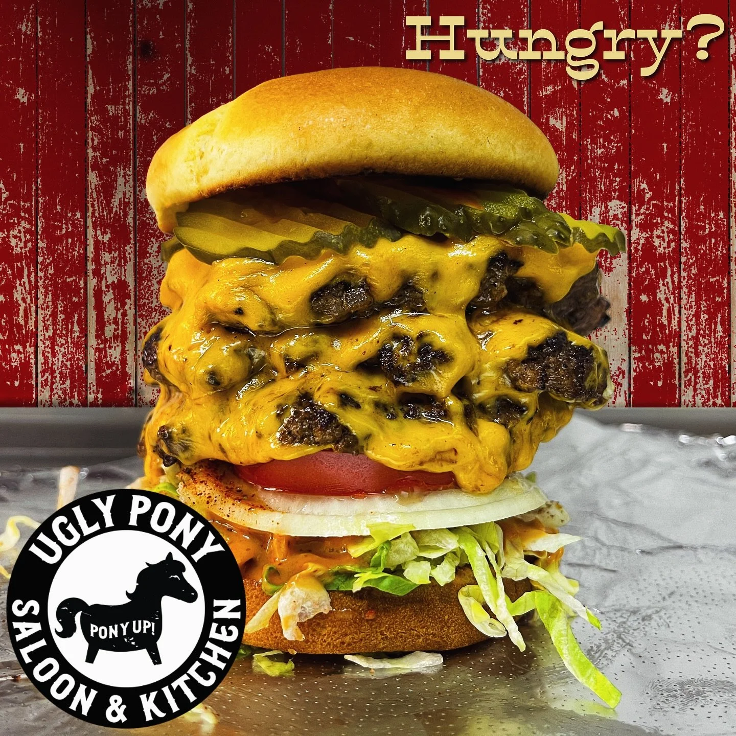 Hungry? Build your perfect &frac14; lb Angus Smashburger&mdash;stack it your way with all the toppings and patties you crave! #ponyup #FortCollins #FoCoEats #FoCoFoodie #DenverEats #DenverFoodie #MileHighEats #NoCoEats #ColoradoEats #ColoradoFoodies 
