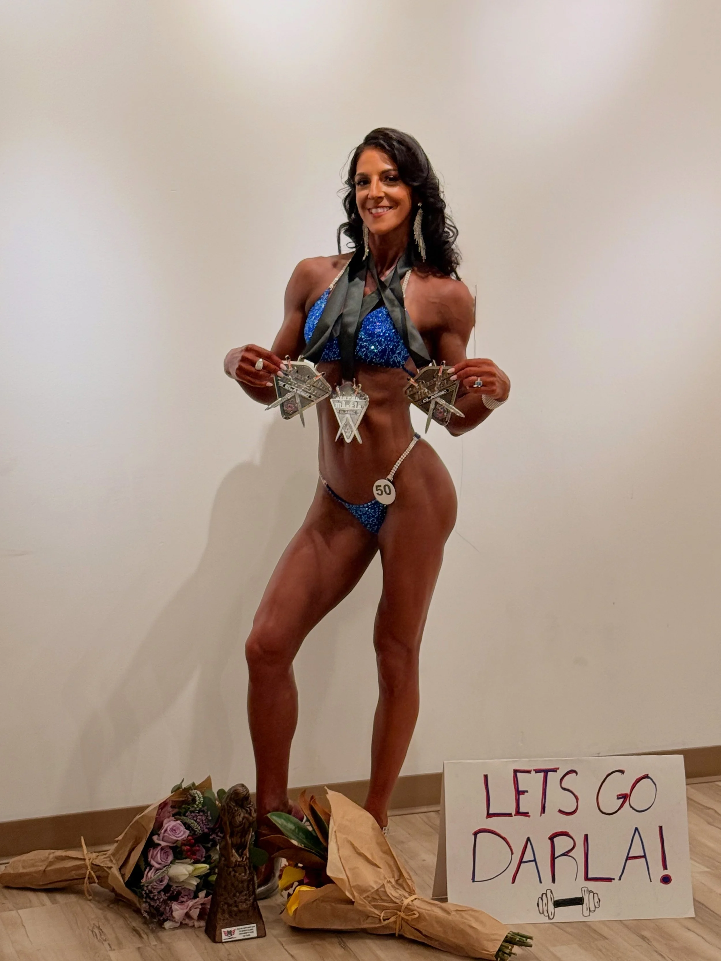 Bikini competition coach and NPC athlete trophy