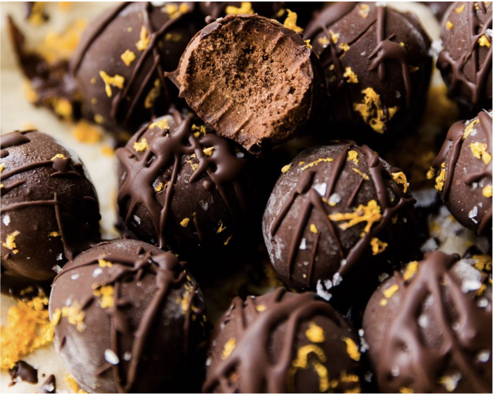 Healthy Dark Chocolate Orange Truffle (FF)